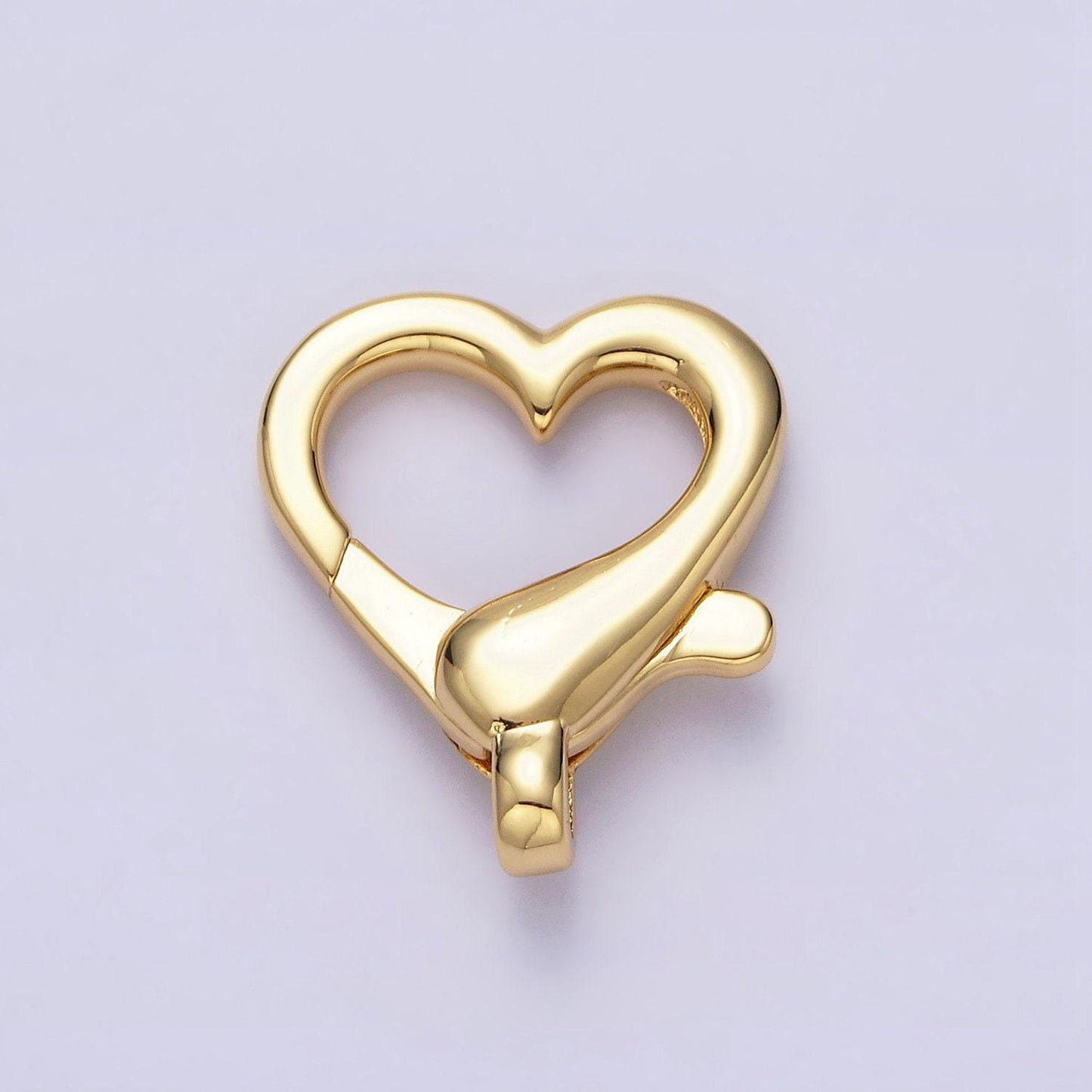 16k gold filled love heart lobster clasp heart trigger clasp – lobster claw for jewelry making supplies | z404