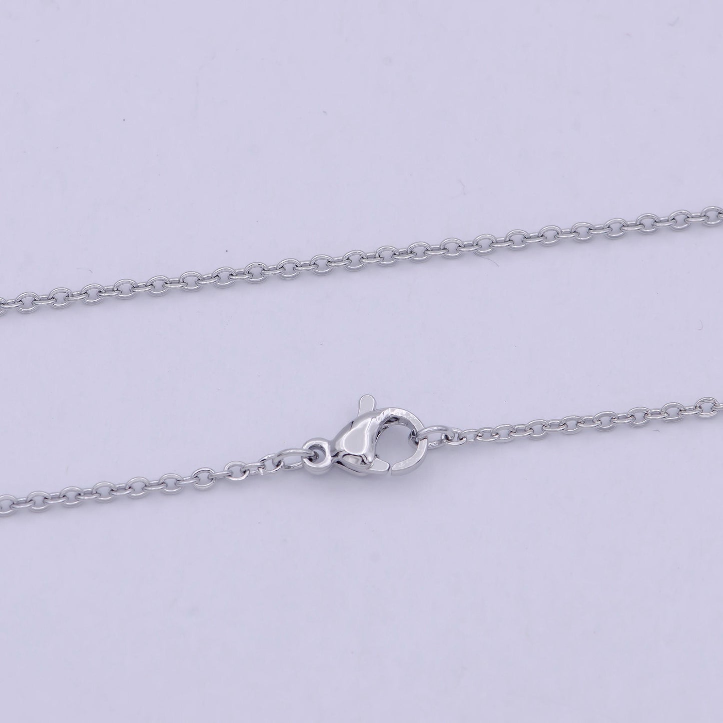 Dainty silver chain finished chain everyday chain, simple silver chain ready to wear 18.5 inch wa-794