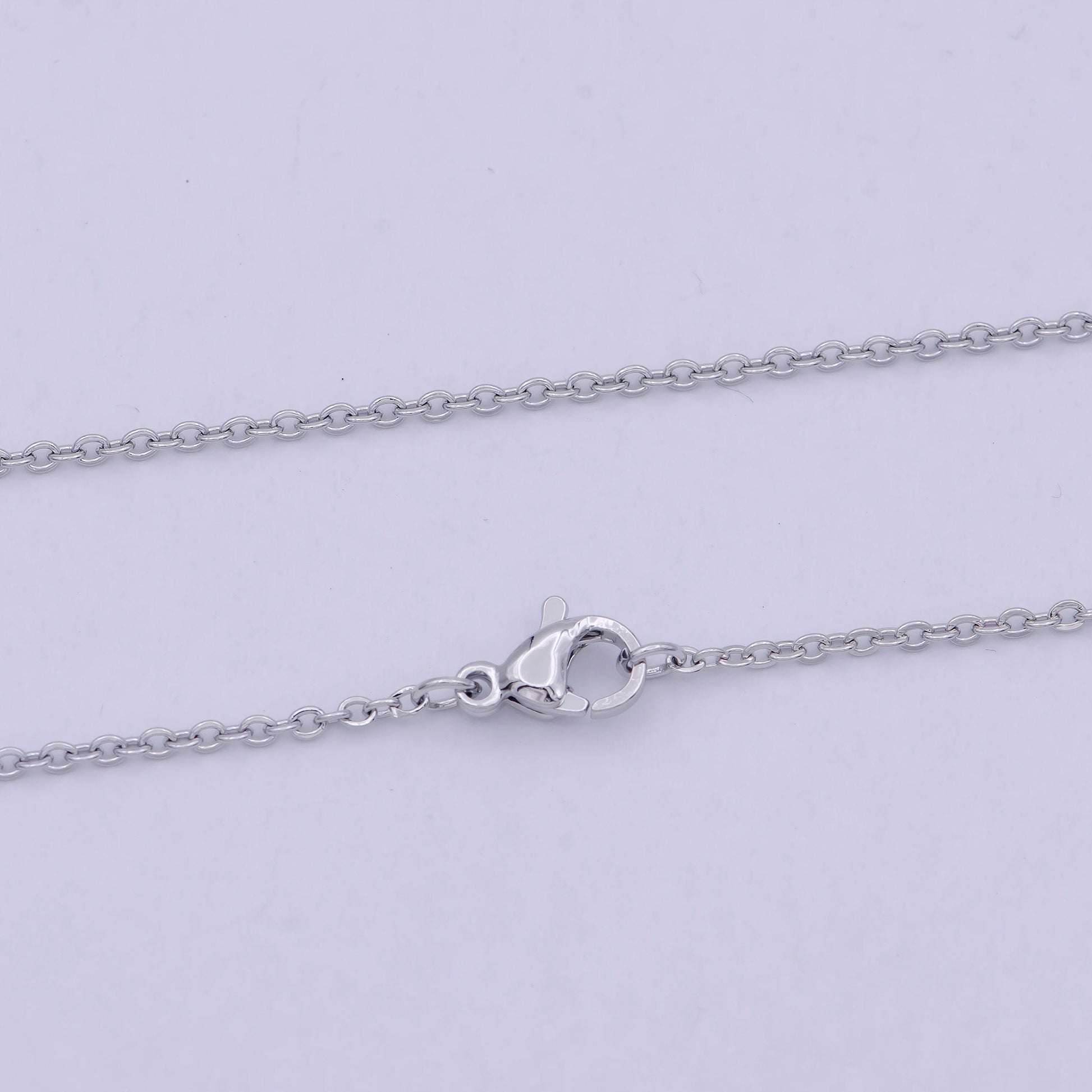 Dainty silver chain finished chain everyday chain, simple silver chain ready to wear 18.5 inch wa-794