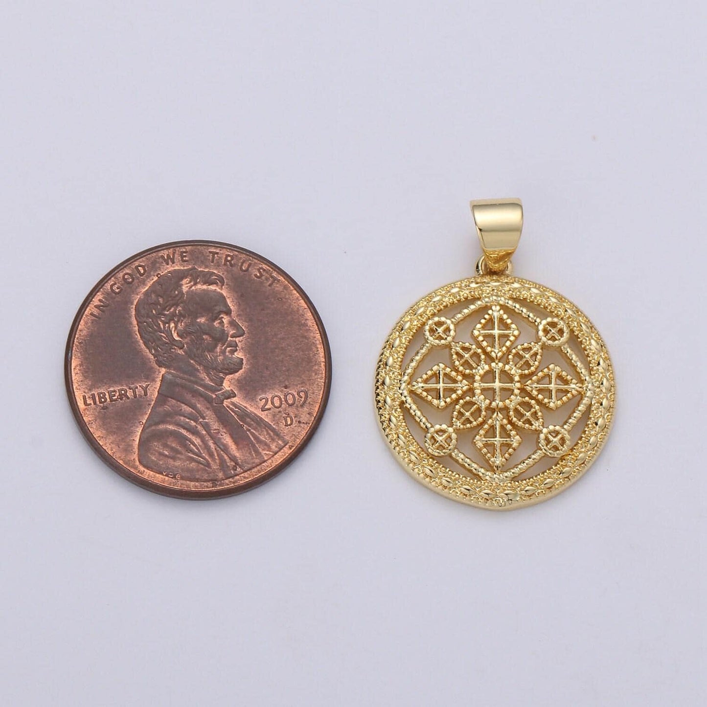 1pc 24k gold victorian pendant charm,mandala pendant charm, cross pendant, zen compass filigree for diy jewelry, pdgf- 1888