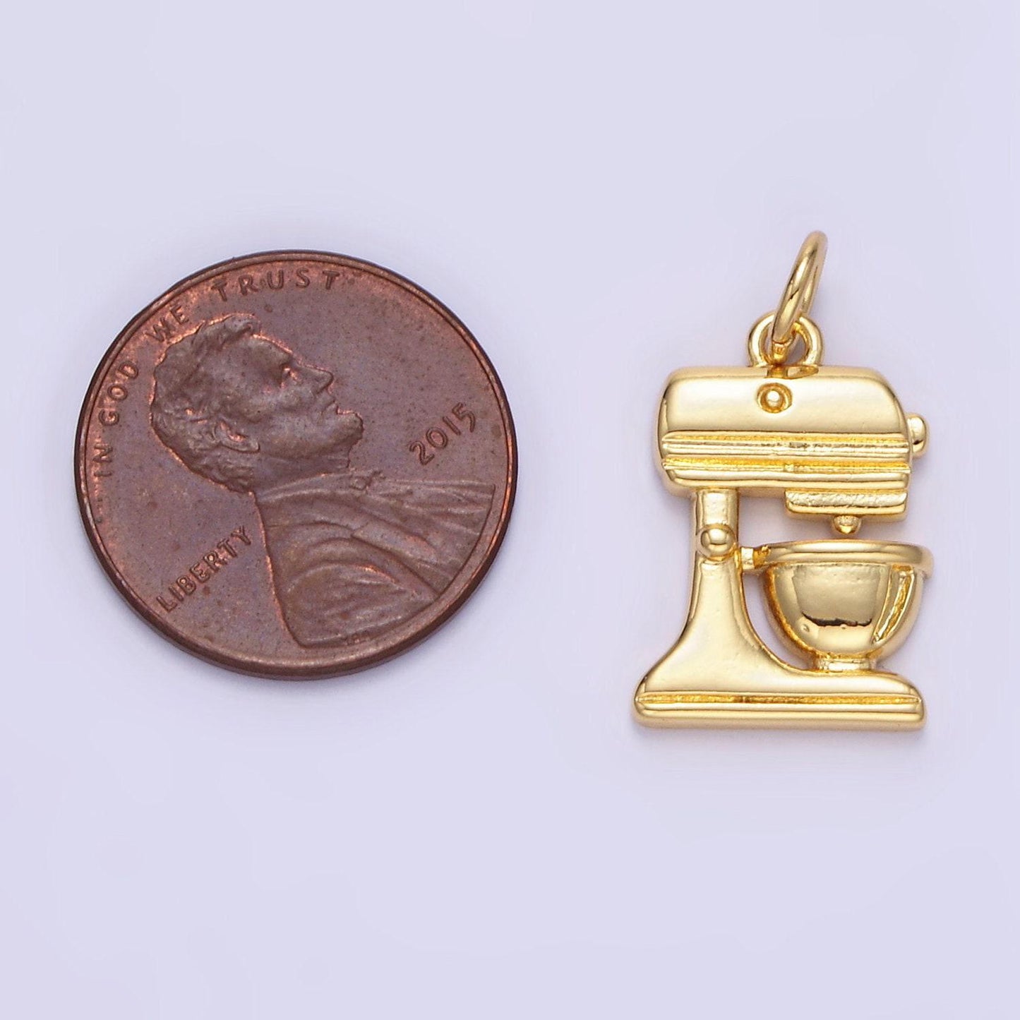Dainty gold kitchen mixer charm stand kitchen mixer pendant appliance baker cake chef gift idea e353