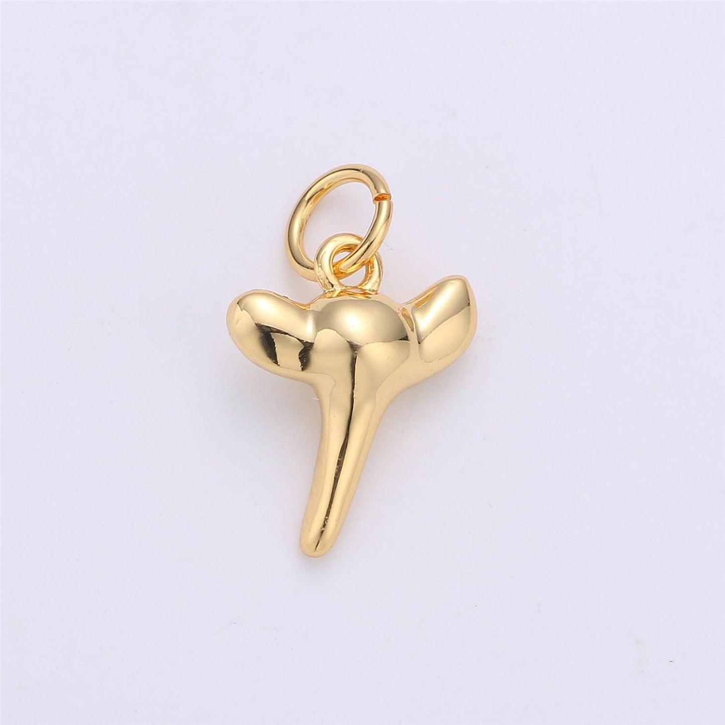 Mini gold shark tooth charm silver tooth charm 14k gold filled shark tooth pendant d-200