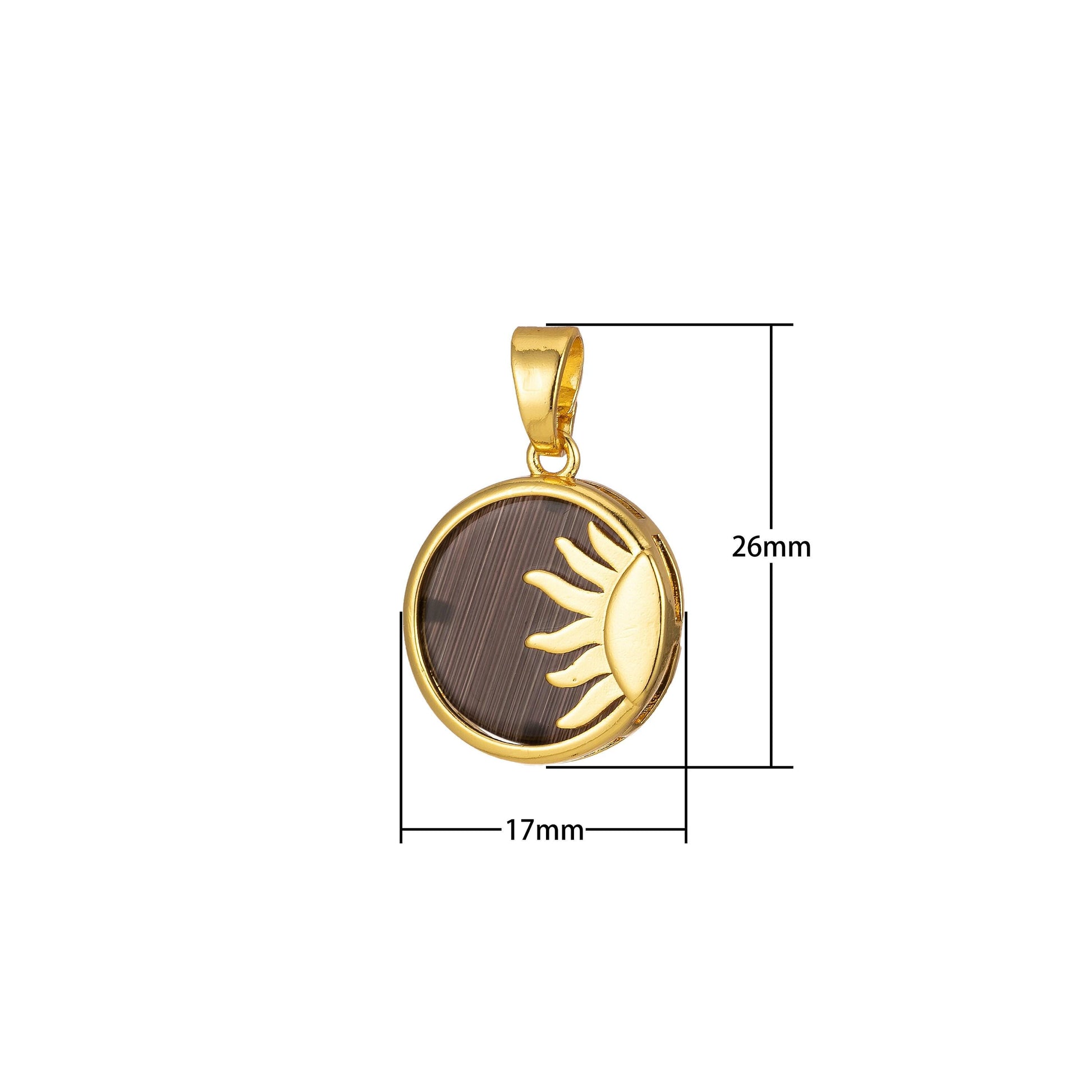 1pc sun pendant sunrise morning sun burst dainty charm for necklace bracelet findings for jewelry making, j-306 ~ j-310