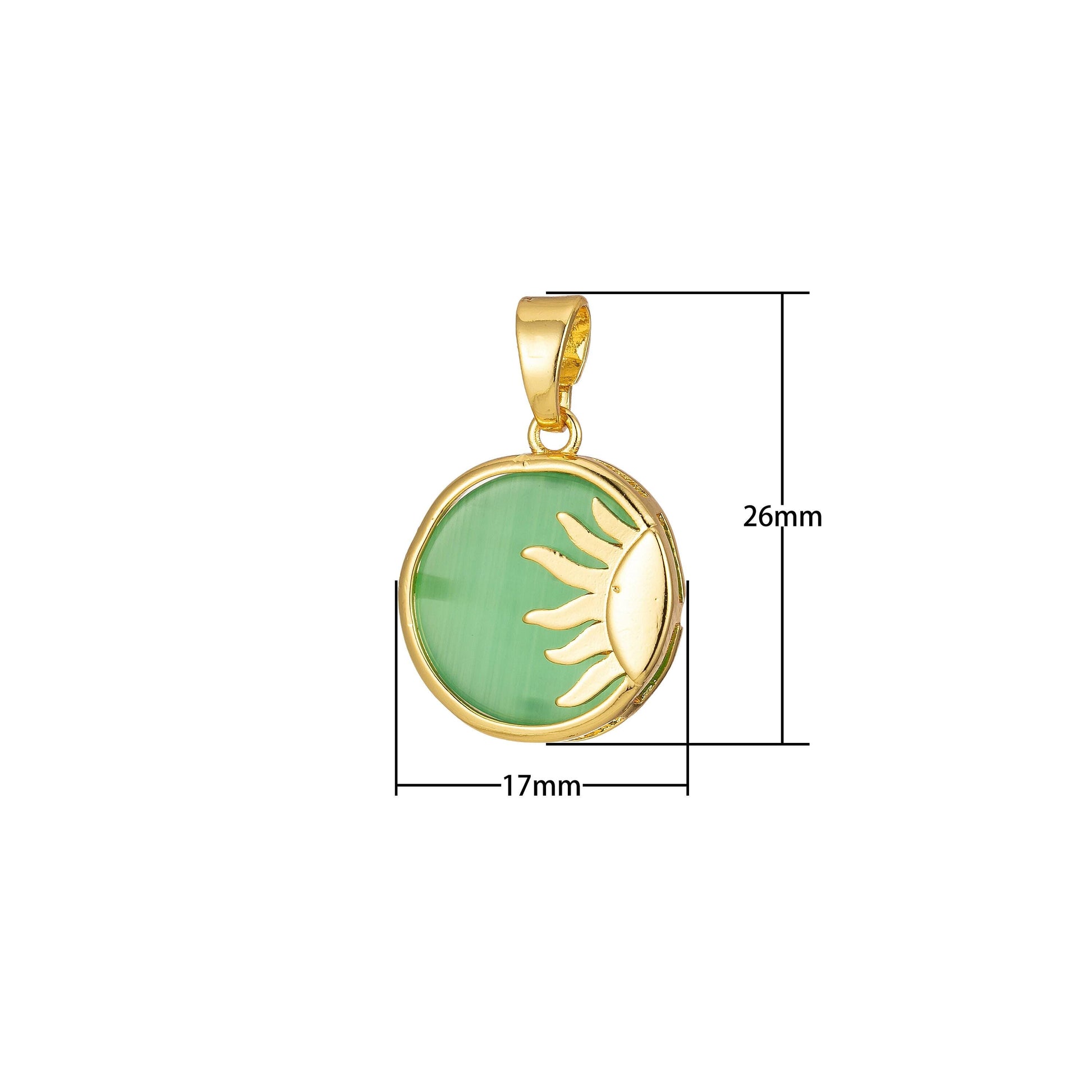 1pc sun pendant sunrise morning sun burst dainty charm for necklace bracelet findings for jewelry making, j-306 ~ j-310