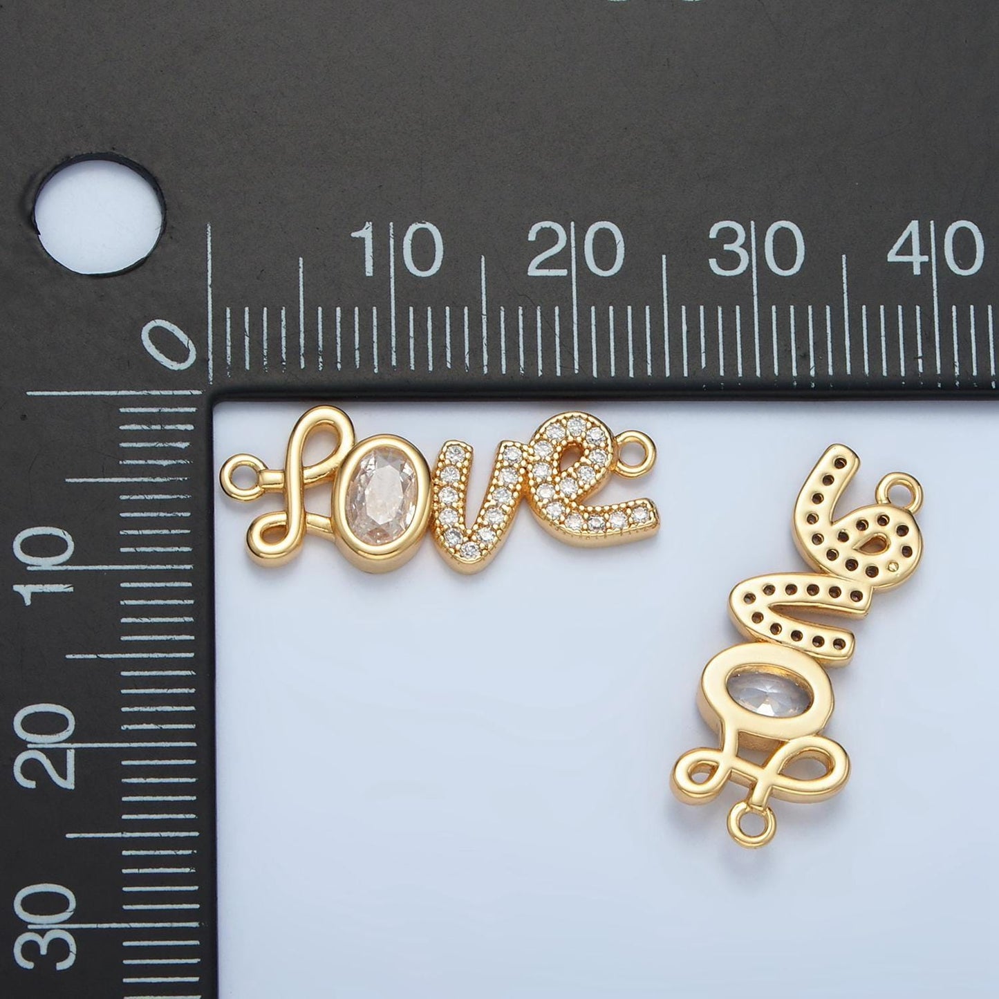 Love charm connector, bracelet connector, jewelry connectors, love charm, necklace connectors,micro pave cubic zirconia f228