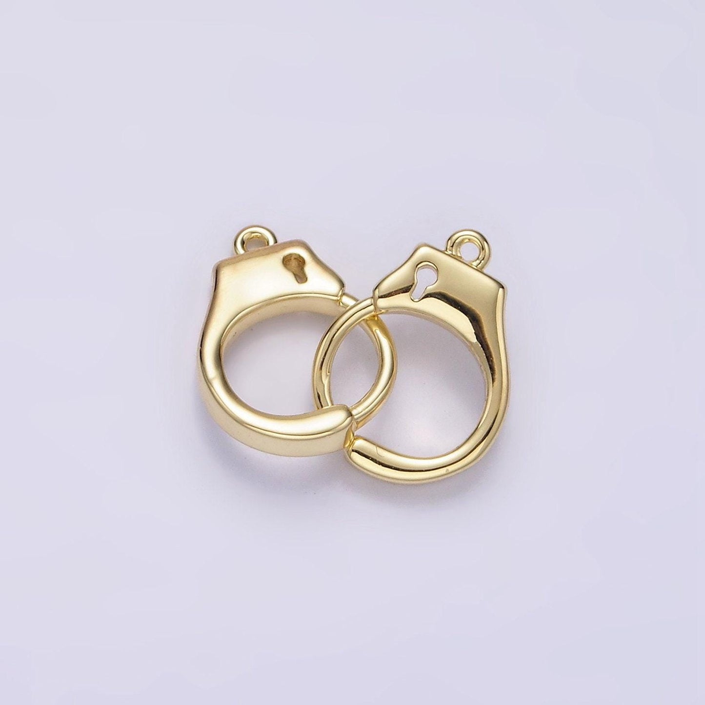 Gold filled hand cuff open key minimalist connector g-936
