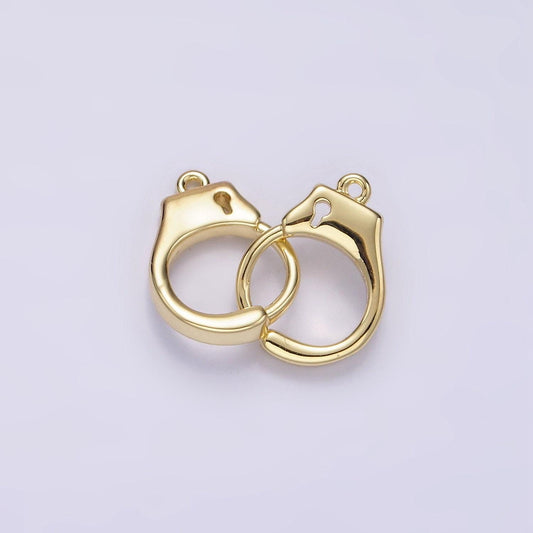 Gold filled hand cuff open key minimalist connector g-936