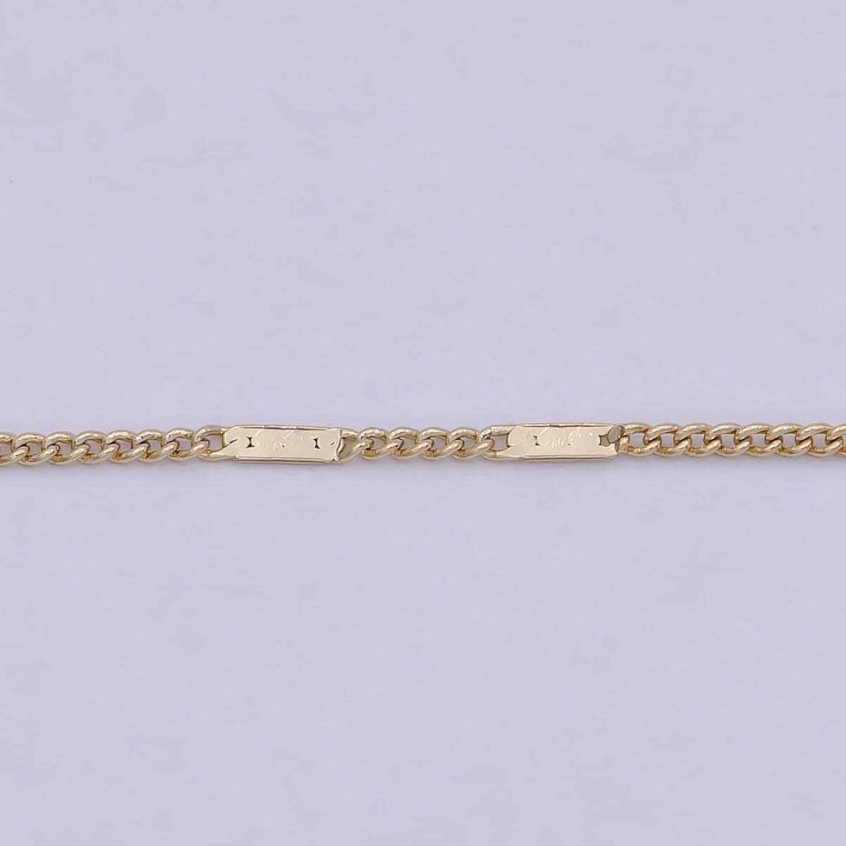 Dainty gold curb chain 0.8 mm fine 14k gold filled minimalist chain 17.7" wholesale necklace wa-750