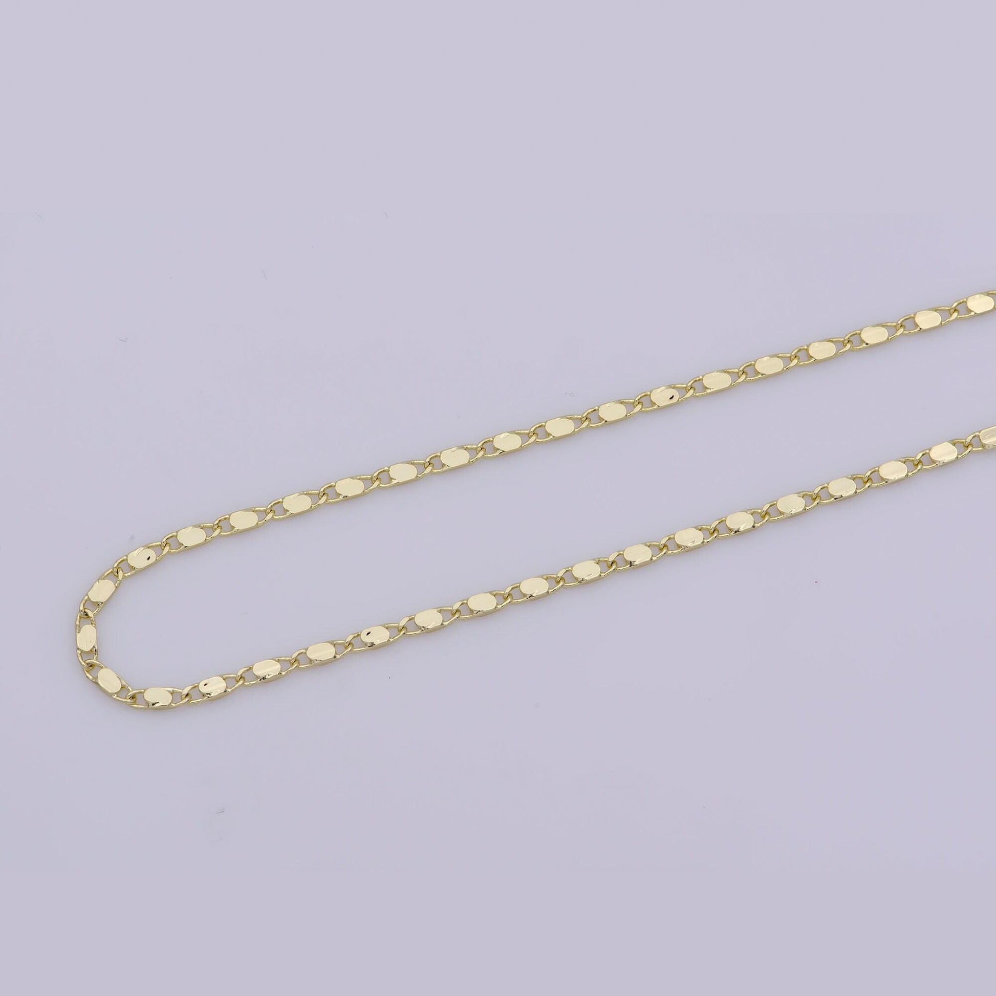 1pc 17.7'' ready to use gold unique necklace chain, layering plate lock chain dainty necklace, perfect for pendant necklace, wa-279