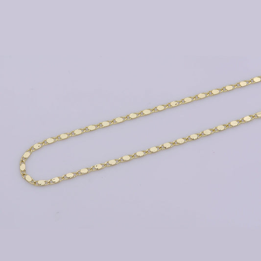 1pc 17.7'' ready to use gold unique necklace chain, layering plate lock chain dainty necklace, perfect for pendant necklace, wa-279