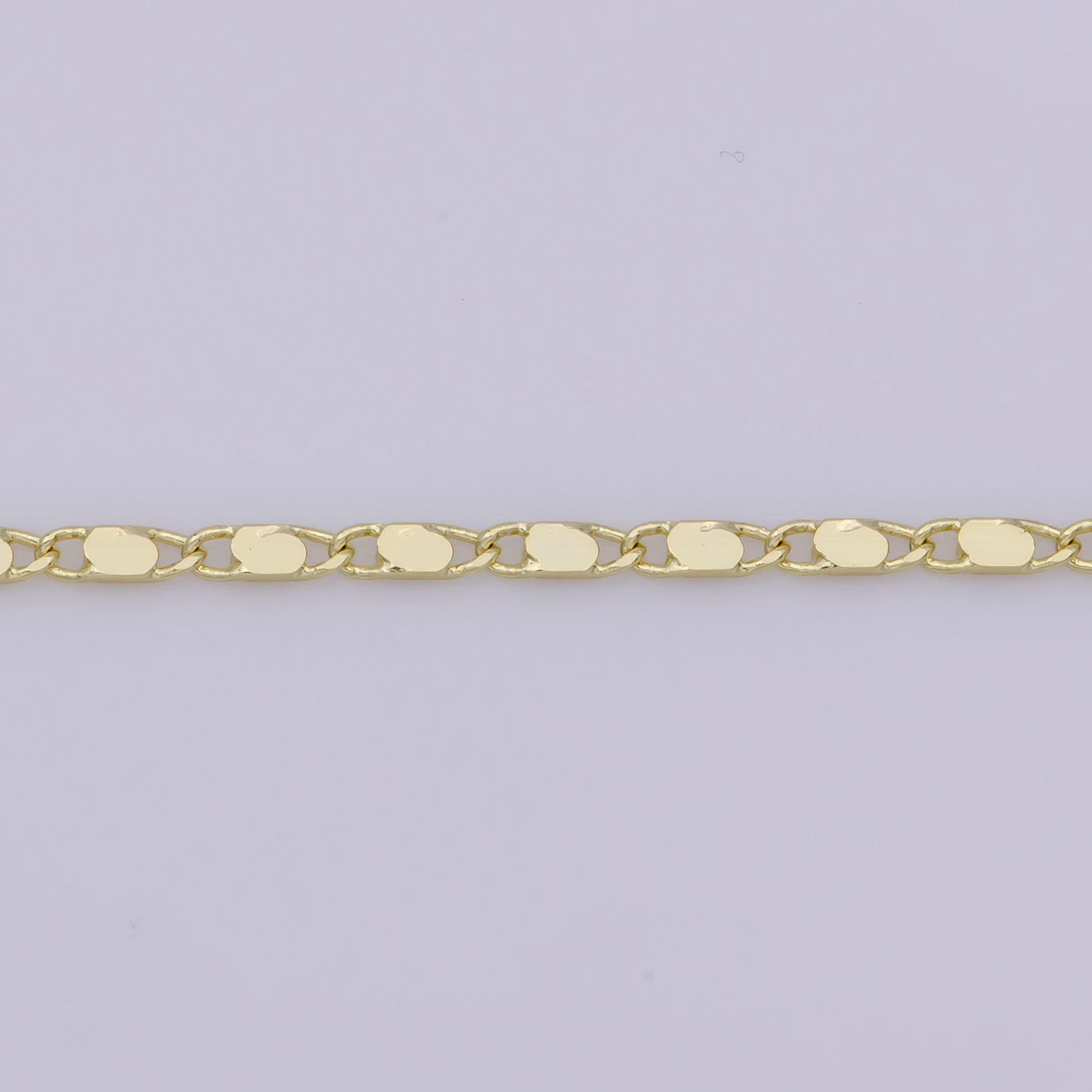 1pc 17.7'' ready to use gold unique necklace chain, layering plate lock chain dainty necklace, perfect for pendant necklace, wa-279