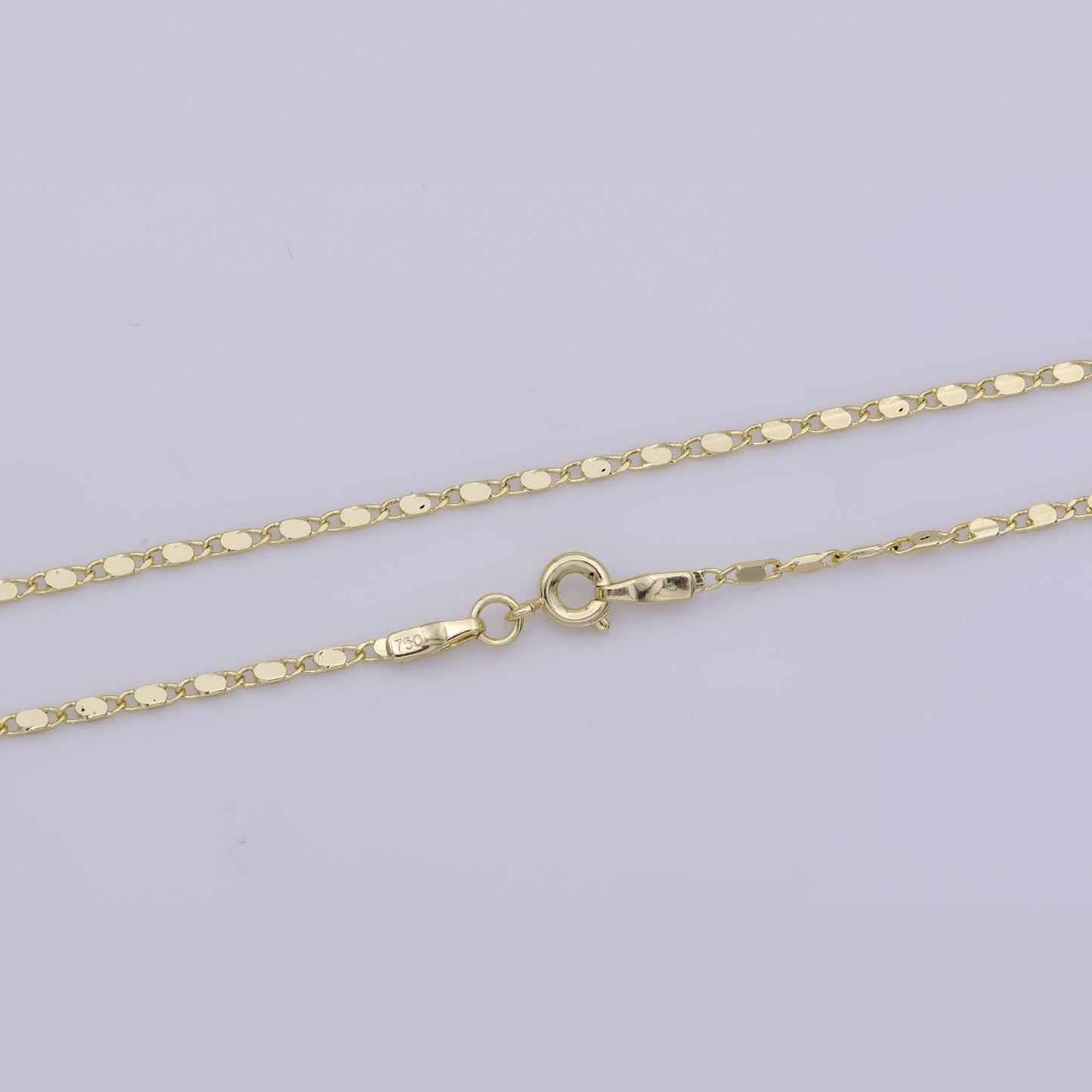 1pc 17.7'' ready to use gold unique necklace chain, layering plate lock chain dainty necklace, perfect for pendant necklace, wa-279
