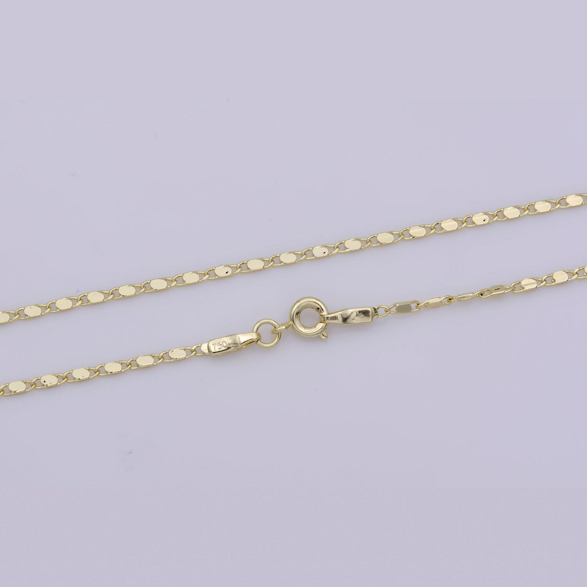 1pc 17.7'' ready to use gold unique necklace chain, layering plate lock chain dainty necklace, perfect for pendant necklace, wa-279