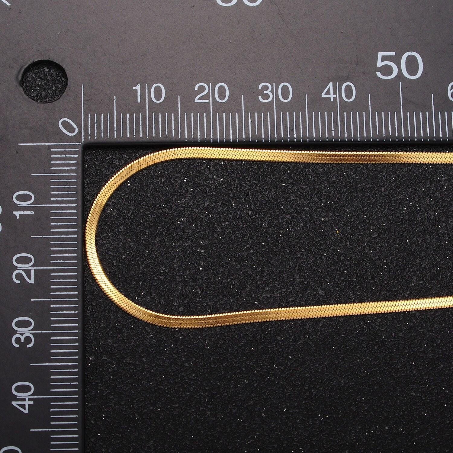 17.5 inch stainless steel herringbone chain necklace for jewelry making 2mm dainty finished ready to wear snake chain supply wa1550