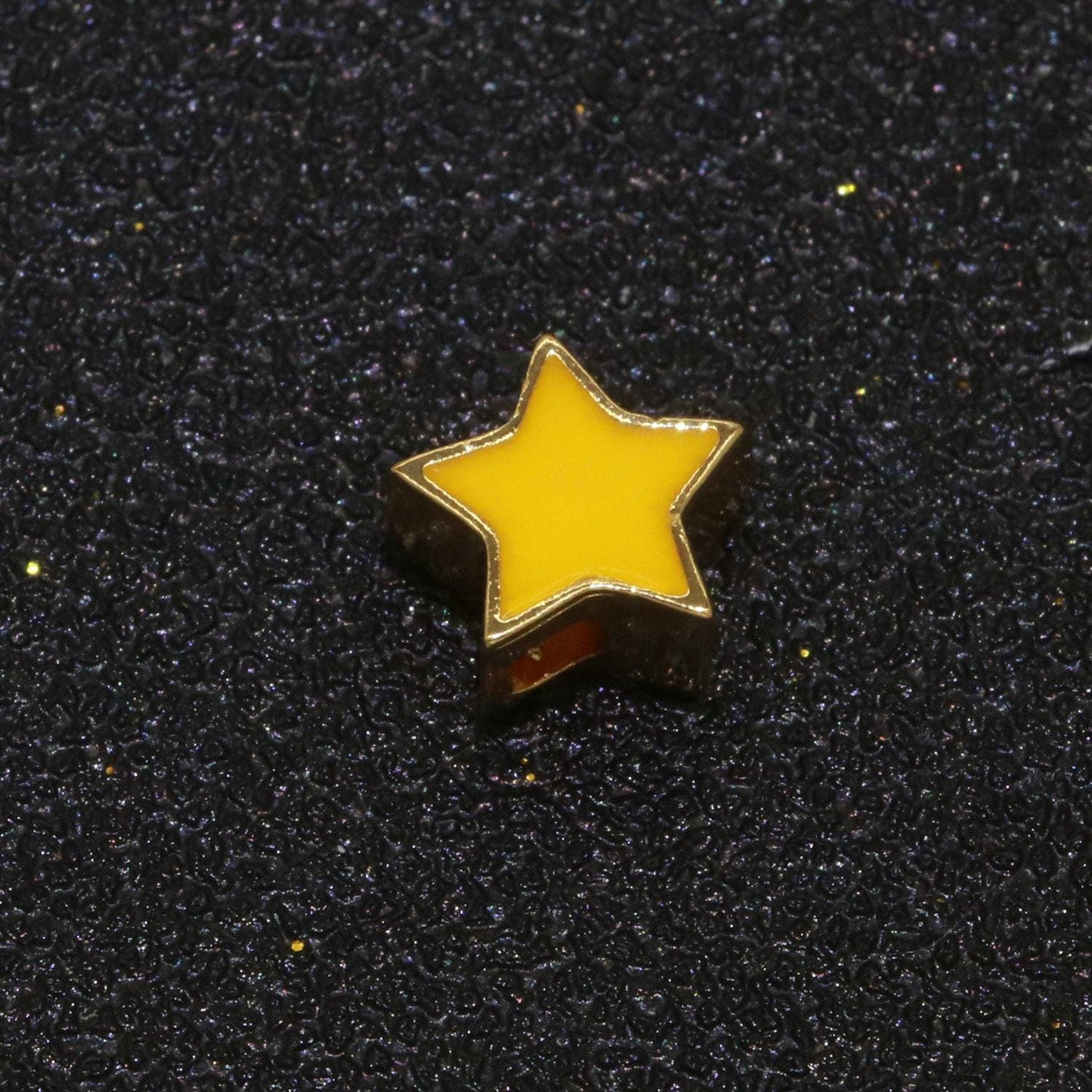 Gold filled enamel spacer beads, symbol beads, beads heart star pink red enamel beads for bracelet necklace gold cover backing 8mm,10mm,b516