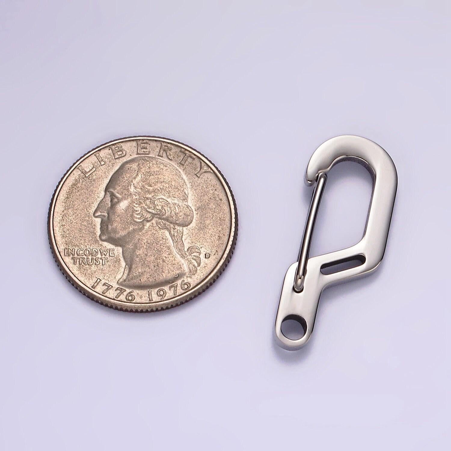 Stainless steel 30mm geometric snap hook carabiner jewelry findings supply | z560