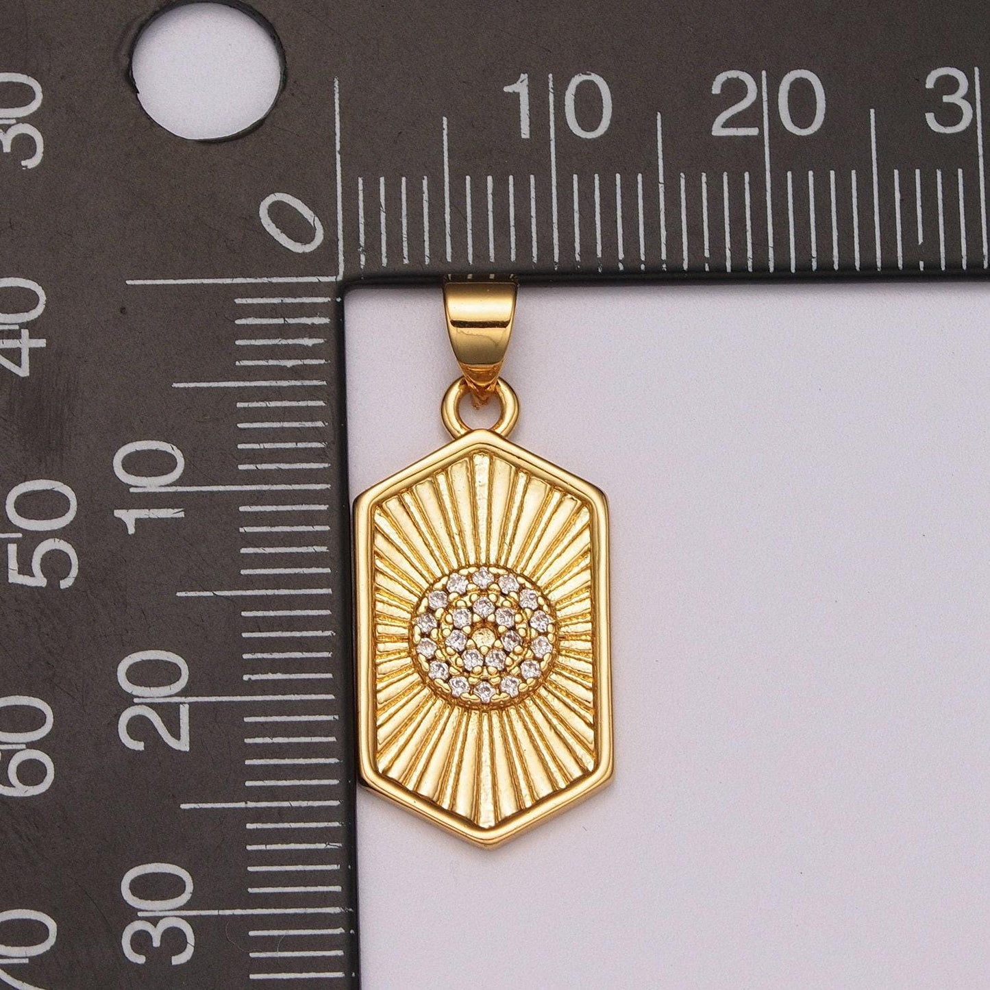 Dainty 14k gold filled hexagon medallion pendant gold sunburst charm necklace boho chic gold geometric necklace celestial jewelry