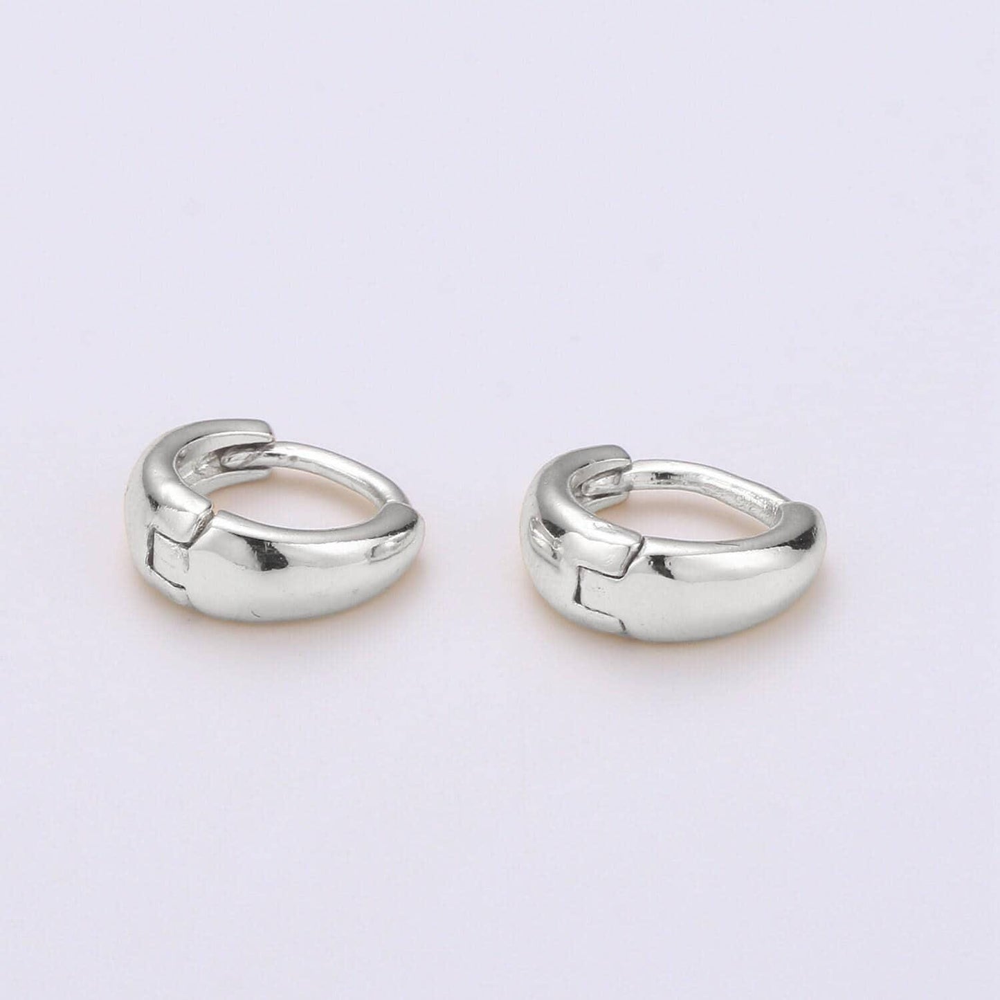 1 pair round one touch earring, hypoallergenic round hoop jewelry earring in gold filled 12mm huggie earring t-280