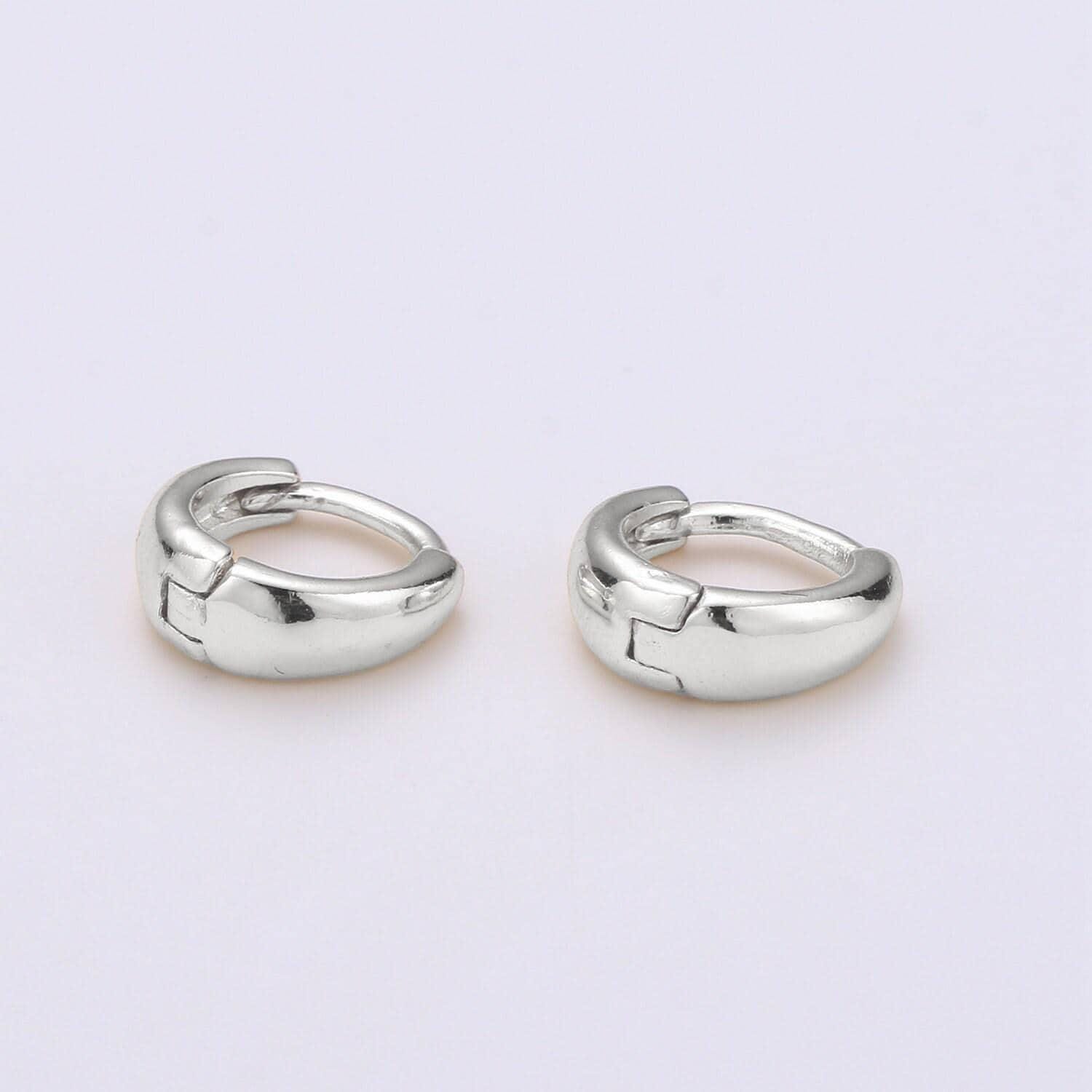 1 pair round one touch earring, hypoallergenic round hoop jewelry earring in gold filled 12mm huggie earring t-280