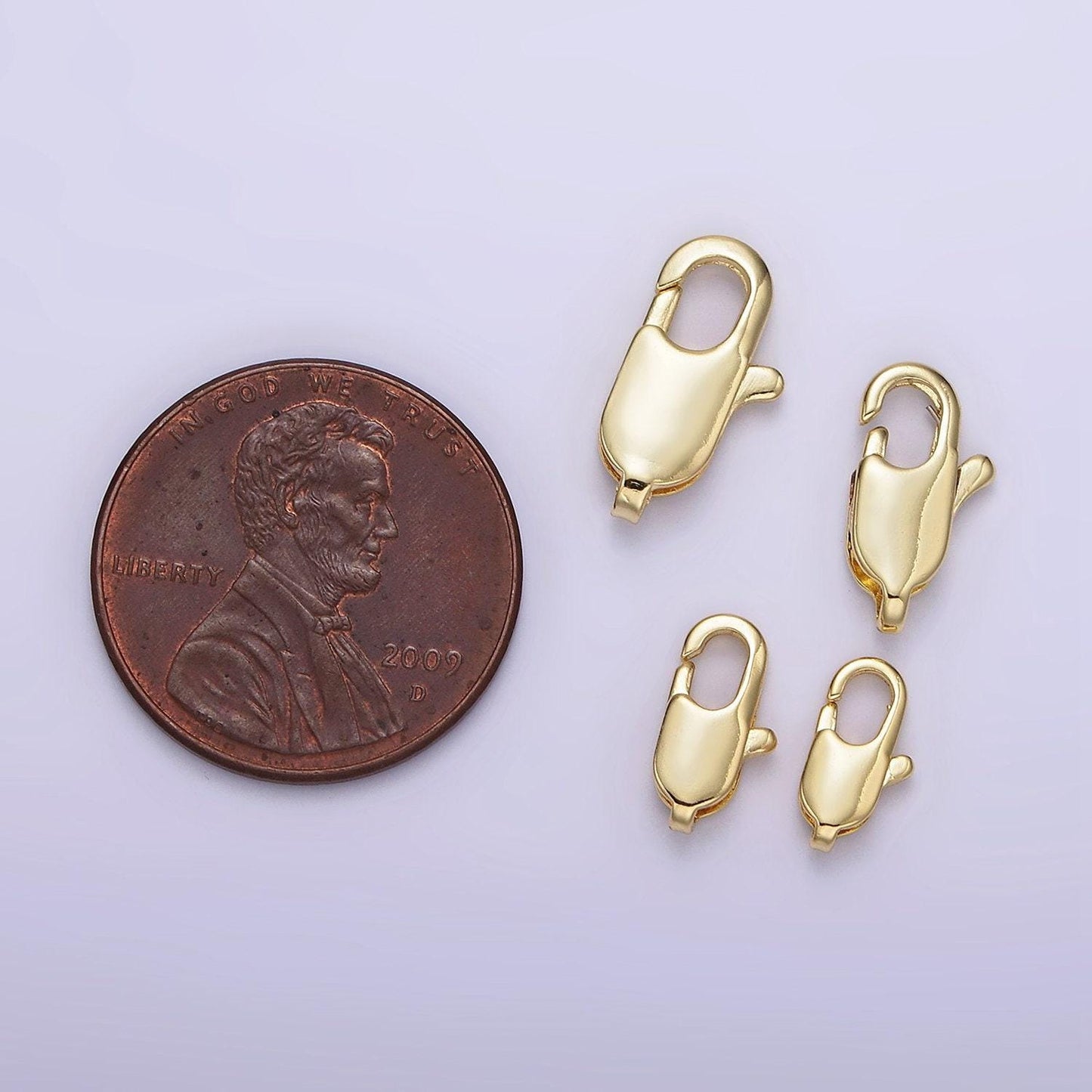 1pc wholesale 14k gold filled 13.5mm, 12mm, 10mm, 9mm lobster claw clasps closure jewelry findings supply | z525 - z528