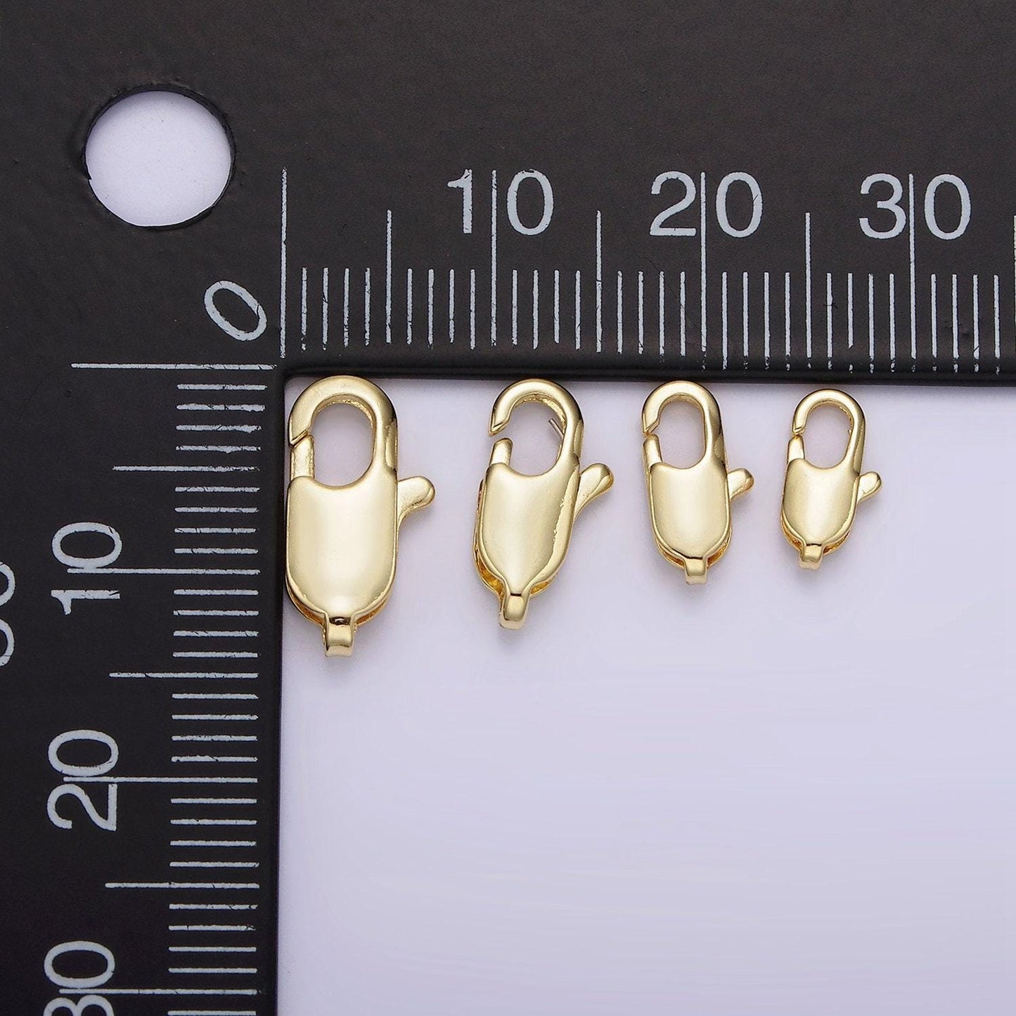 1pc wholesale 14k gold filled 13.5mm, 12mm, 10mm, 9mm lobster claw clasps closure jewelry findings supply | z525 - z528