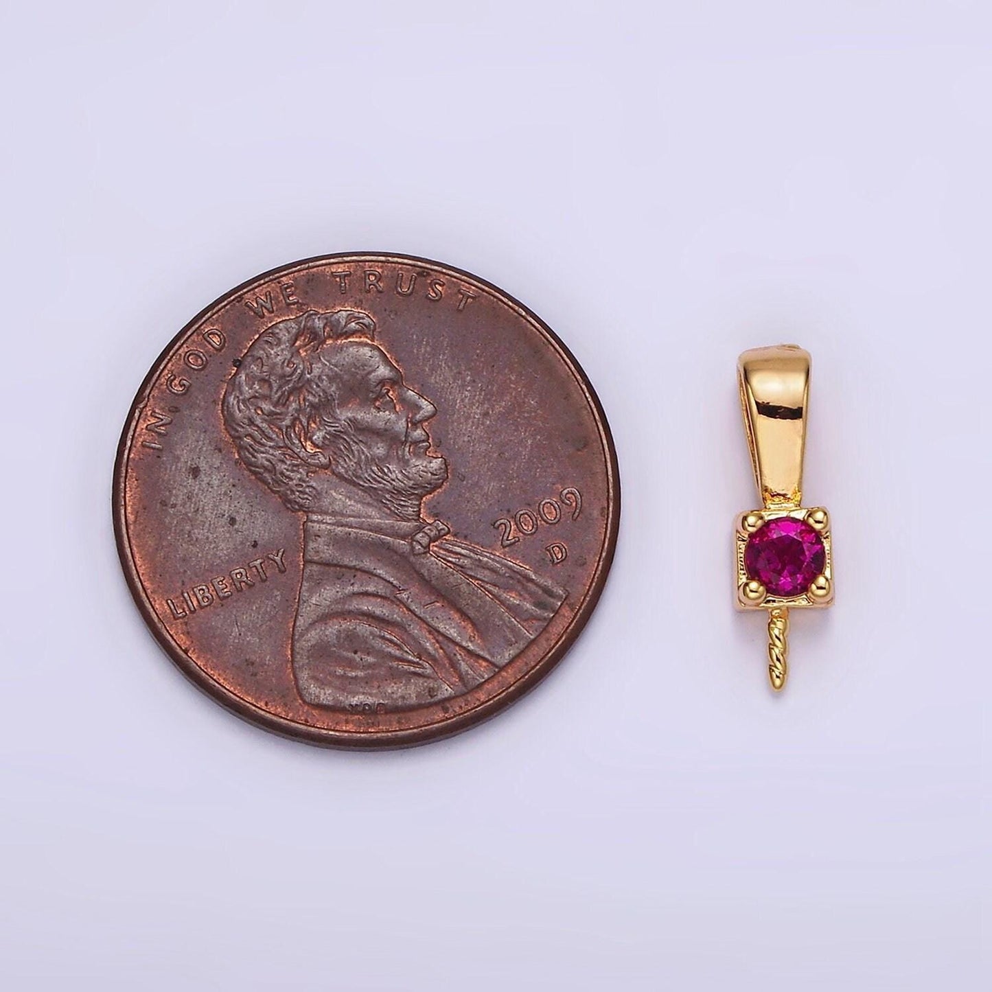 Gold peg bail caps for half drilled pearls and beads gold tone bead caps with peg with cz stone z511