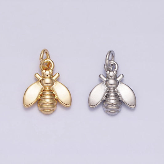 Mini gold filled fly charm small insect pendant ac1131