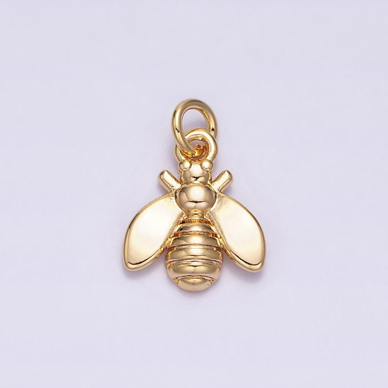 Mini gold filled fly charm small insect pendant ac1131