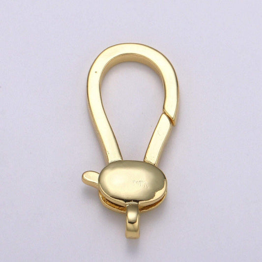 1pc wholesale lobster clasp gold, slender lobster claw for jewelry making, size option 28.3mmx11.6mm, supp-1114