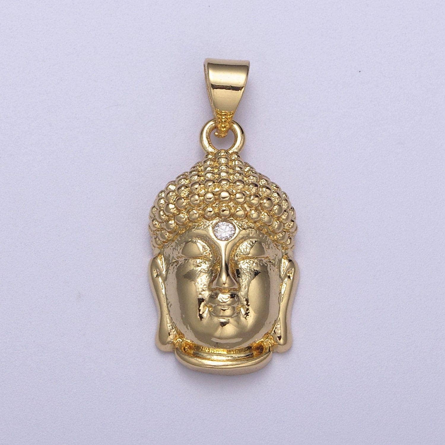 Buddha head gold pendant necklace charm h-129