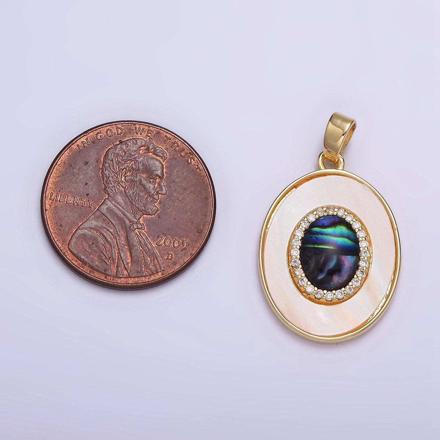 16k gold filled white shell pearl oval abalone charm geometric jewelry inspired wedding dangle charm | aa567