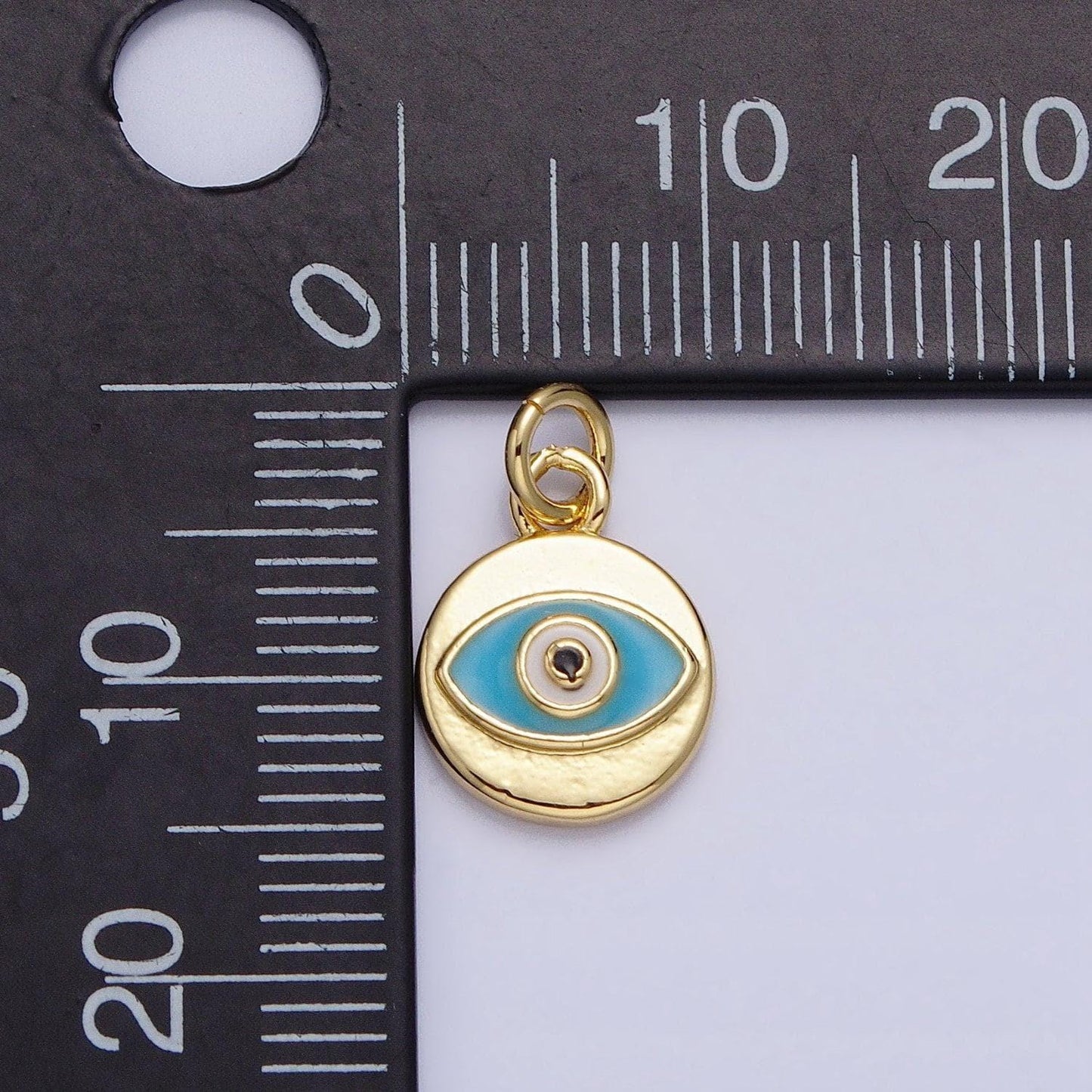 Mini evil eye charm turquoise eye charm for bracelet necklace earring component ac466