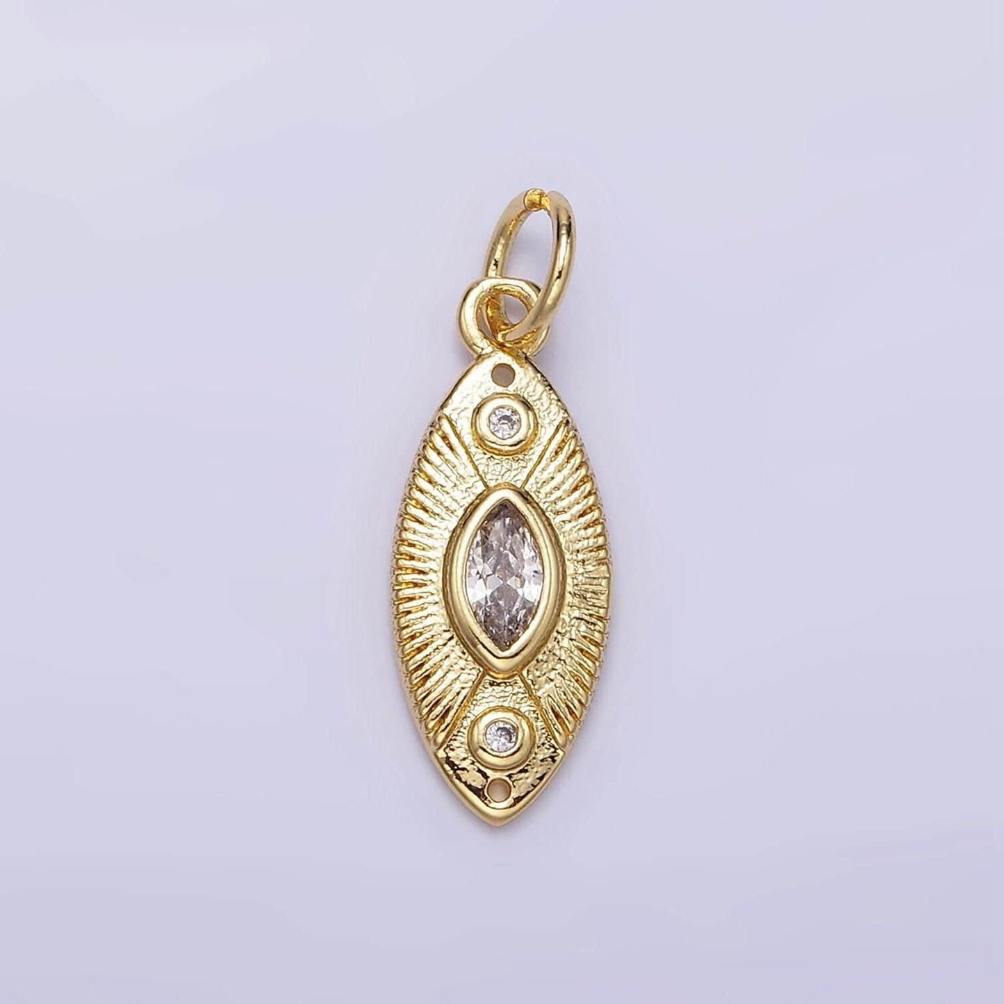 24k gold filled dainty simple evil eye charm micro pave cubic zirconia cz stones for bracelet necklace jewelry finding | f041 d438