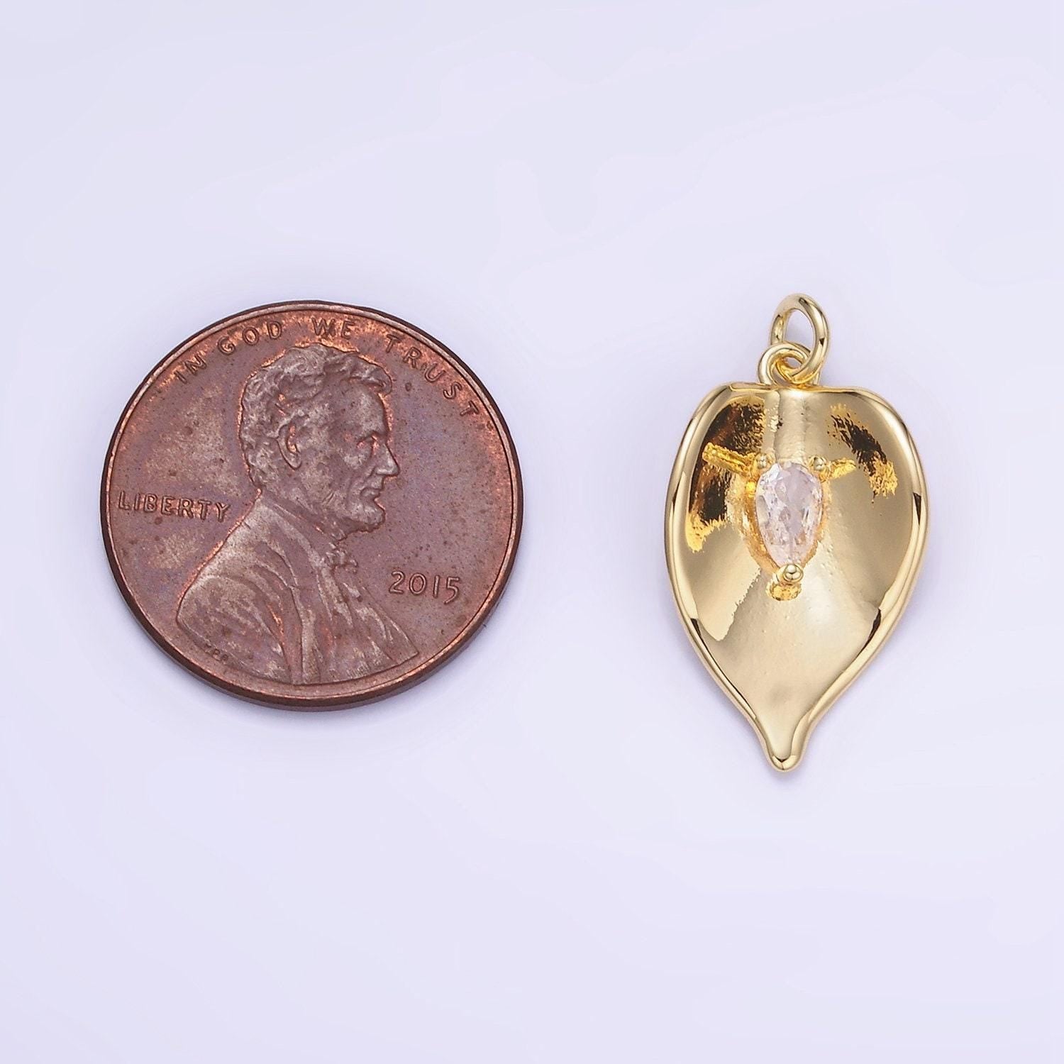 Gold plated leaf charms mini plant charm, tree charm, nature charm inspired for necklace bracelet earring supply w552