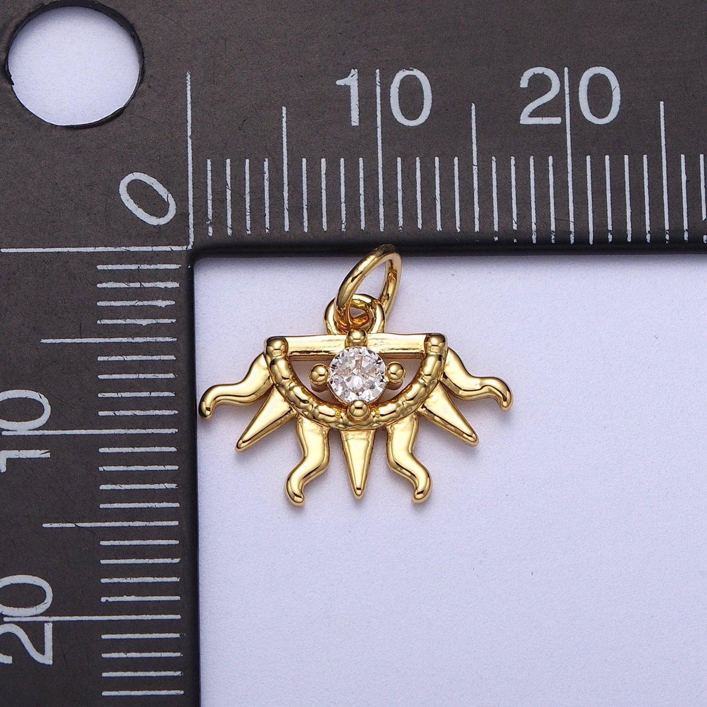 Mini sun charms, gold sun ray charms, bohemian sun tribal jewelry for necklace bracelet earring supply n400