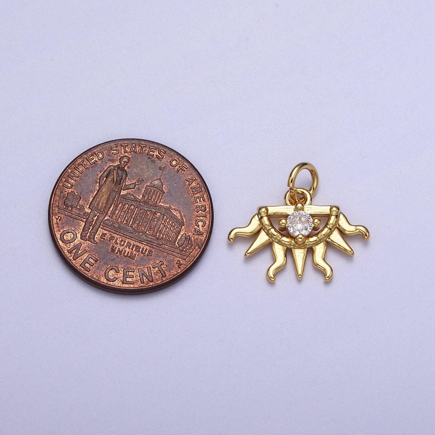 Mini sun charms, gold sun ray charms, bohemian sun tribal jewelry for necklace bracelet earring supply n400