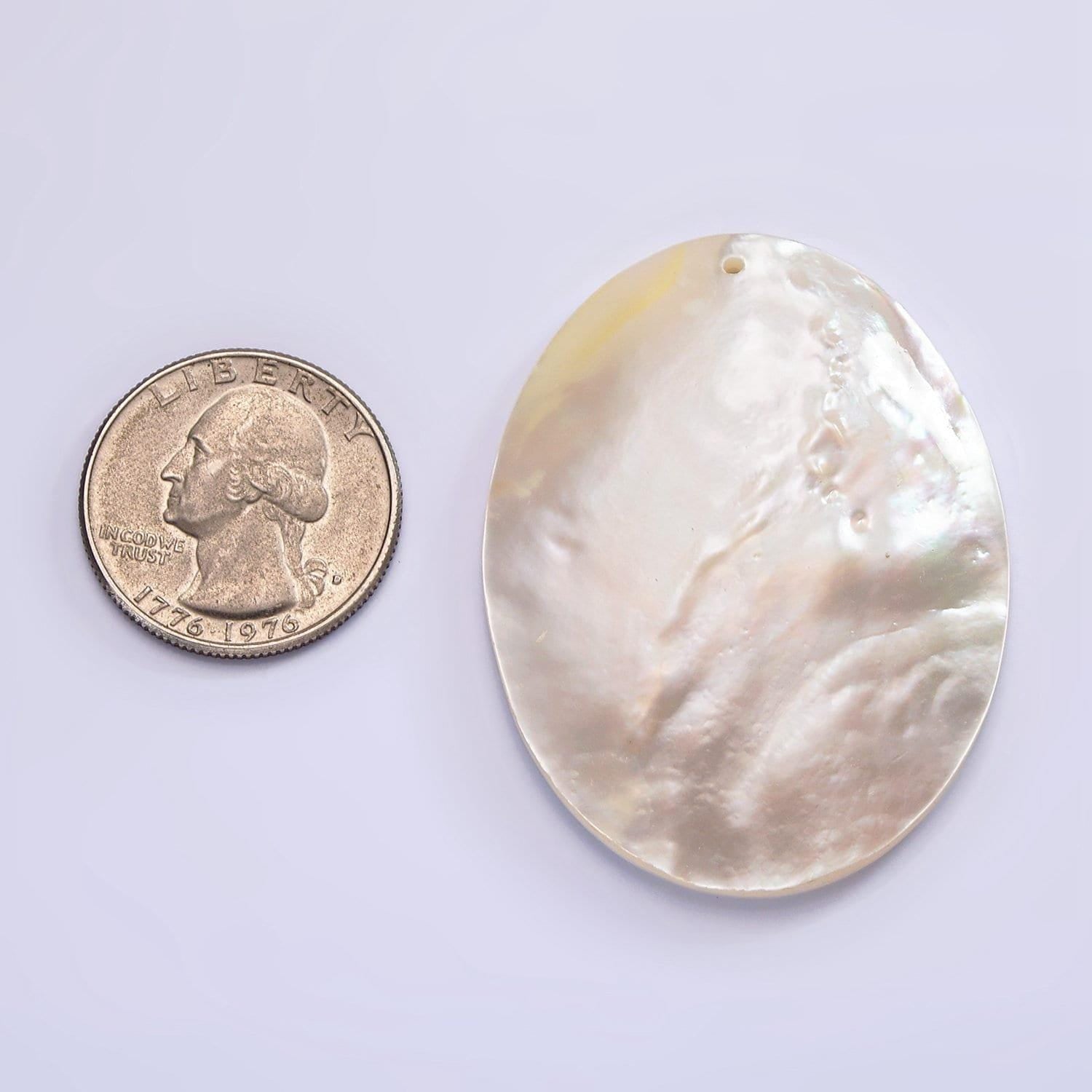 1x natural white mop mother of pearl shell oval disc pendant for mermaid beach under the sea jewelry inspired one of a kind