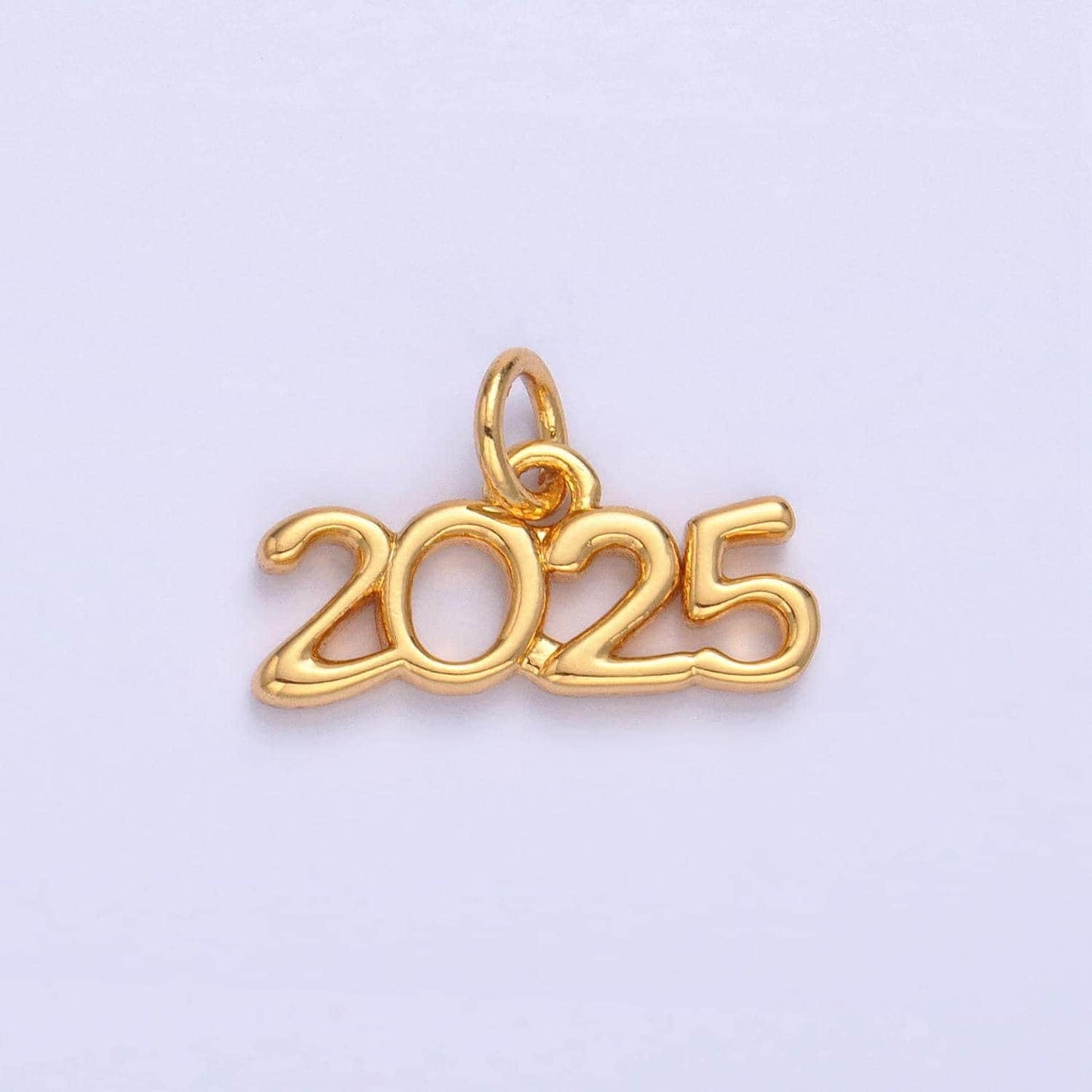 Dainty gold filled 2025 year silver number charms pendant diy jewelry making charm for new years eve gift jewelry graduation cap tassel