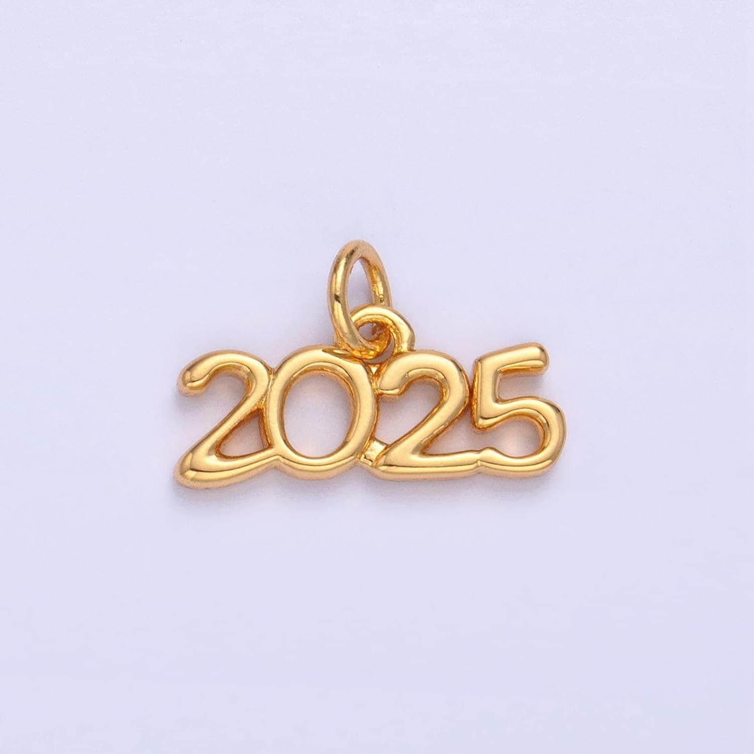Dainty gold filled 2025 year silver number charms pendant diy jewelry making charm for new years eve gift jewelry graduation cap tassel