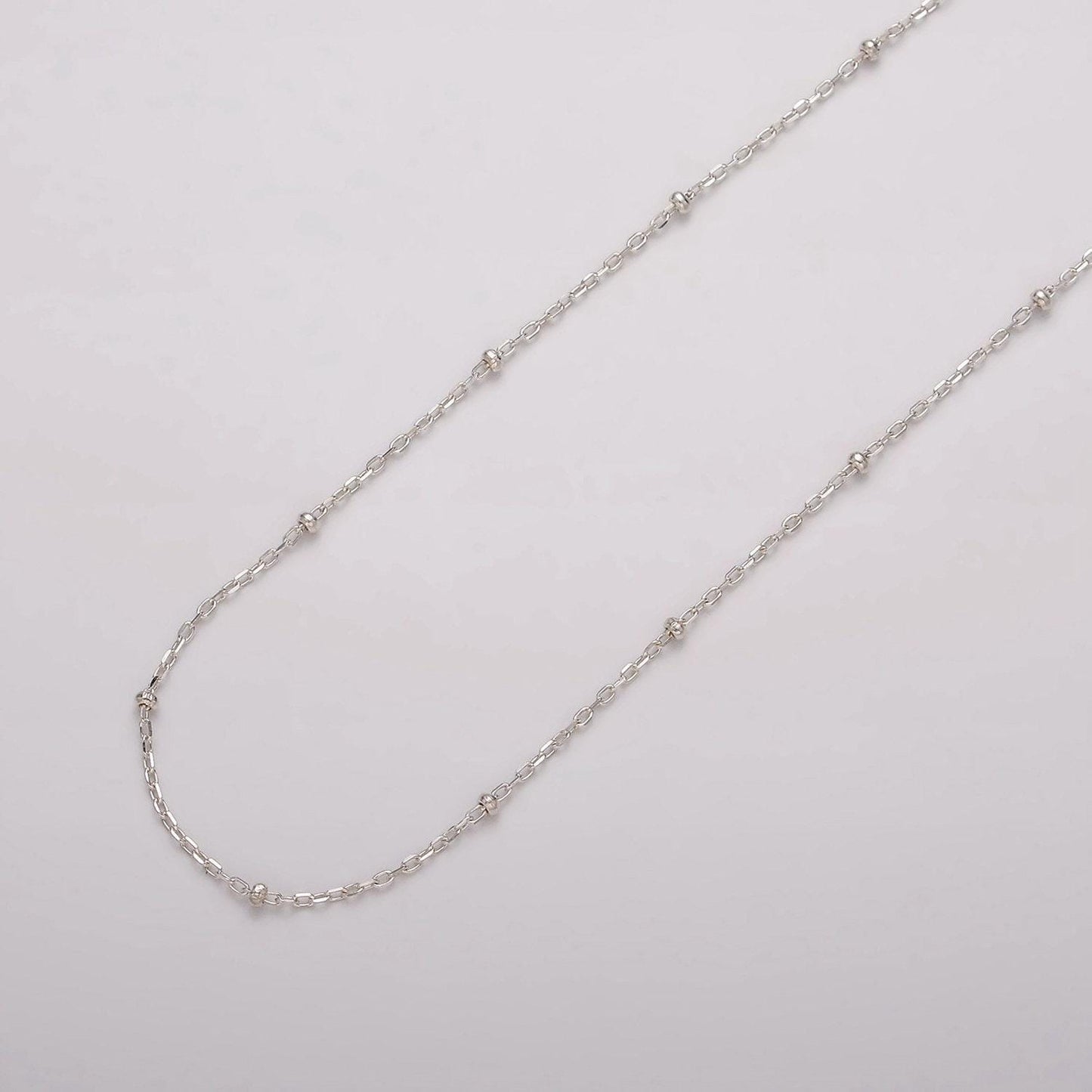 925 sterling silver unfinished satellite chain by yard fine chain 0.9mm wholesale sterling silver satellite chain for permanent jewelry
