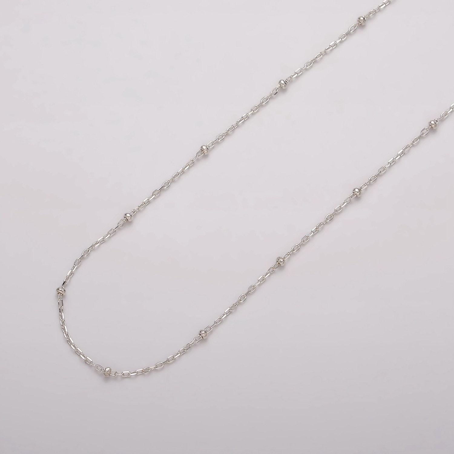 925 sterling silver unfinished satellite chain by yard fine chain 0.9mm wholesale sterling silver satellite chain for permanent jewelry