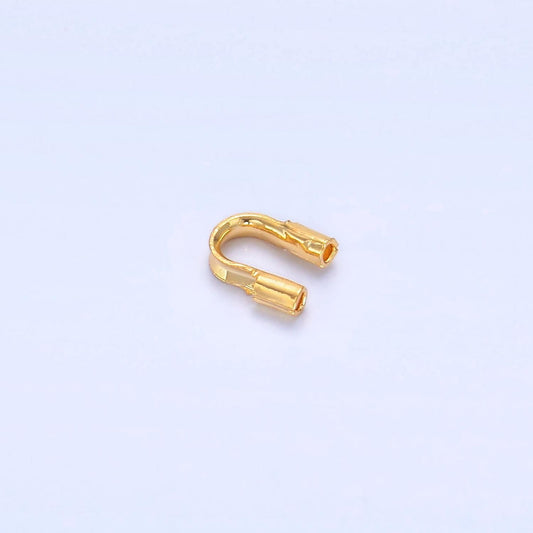 Gold filled wire guardian 5.5mm with 1mm hole gold filled wire guards cord end for griffin silk, findings for knotted necklace z1035