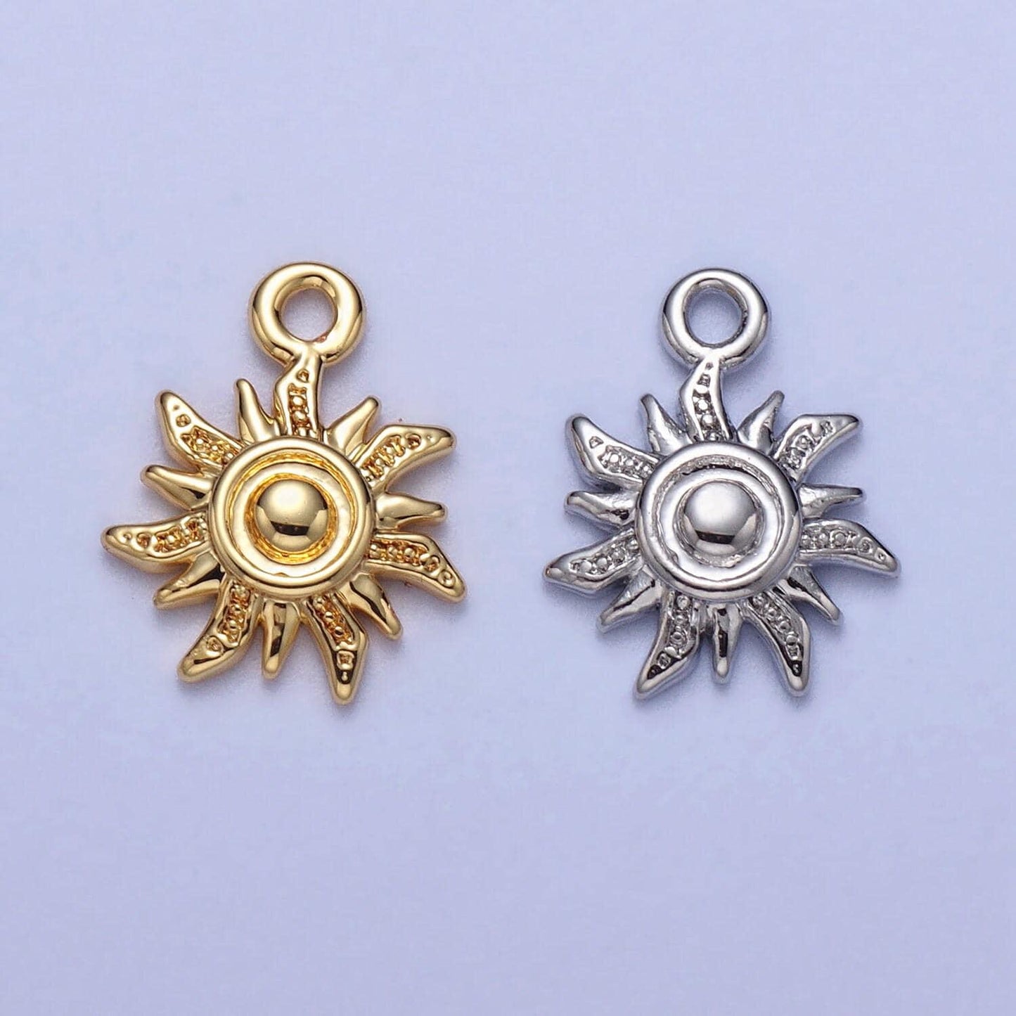Mini gold sun charm celestial charm bohemian yogi charm jewelry finding silver sun ray charm for necklace bracelet earring supply ac030