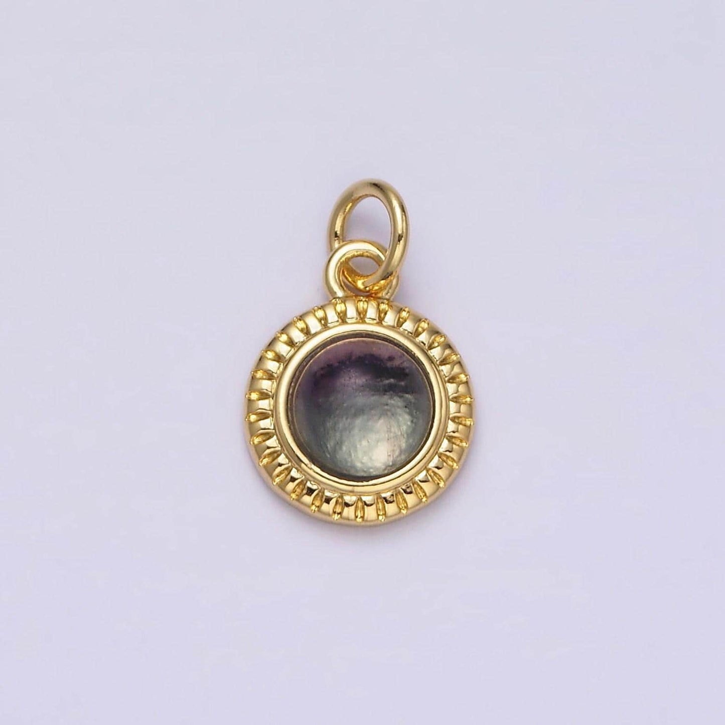 24k gold filled rose quartz, aventurine, labradorite, blue agate, amethyst round pendant | aa195 - aa199