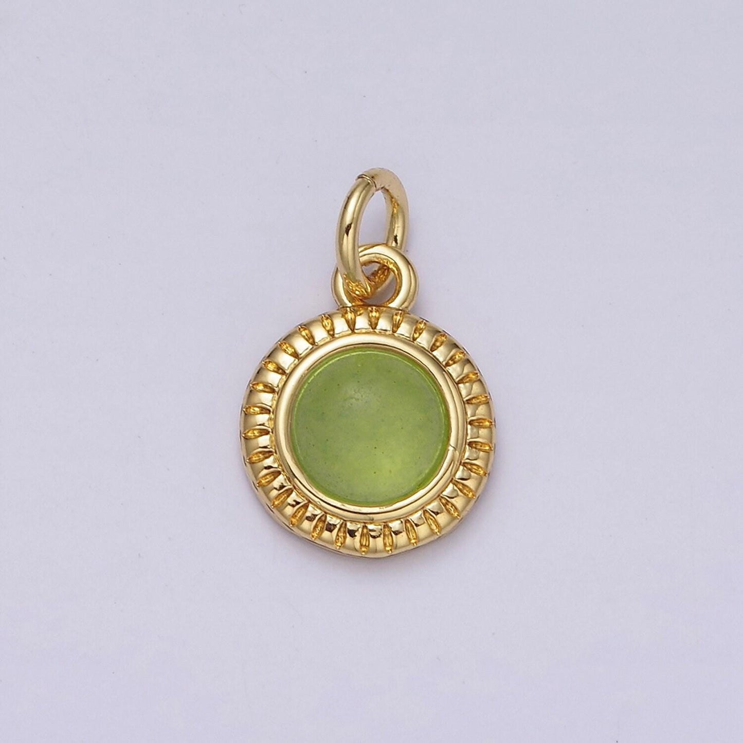24k gold filled rose quartz, aventurine, labradorite, blue agate, amethyst round pendant | aa195 - aa199
