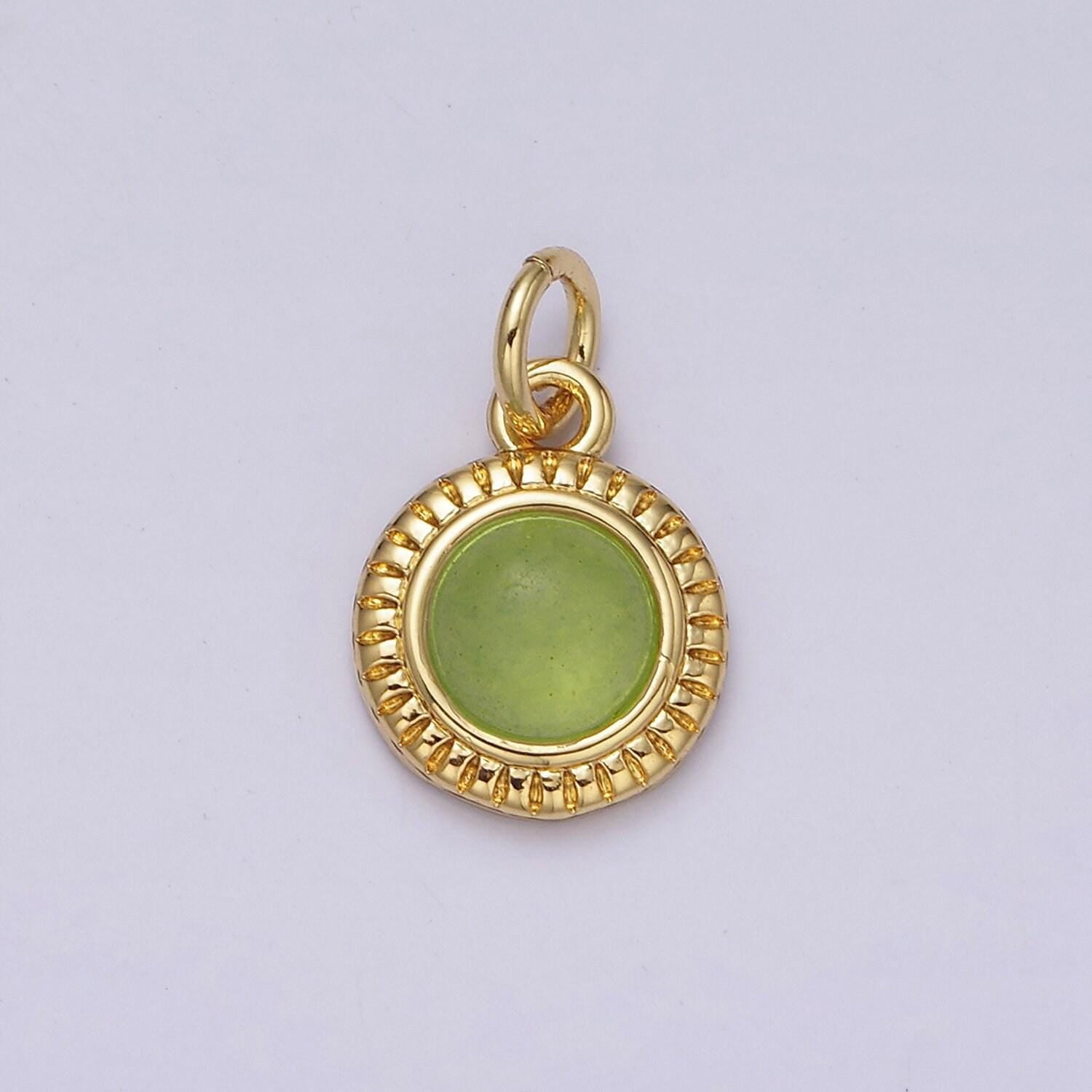 24k gold filled rose quartz, aventurine, labradorite, blue agate, amethyst round pendant | aa195 - aa199