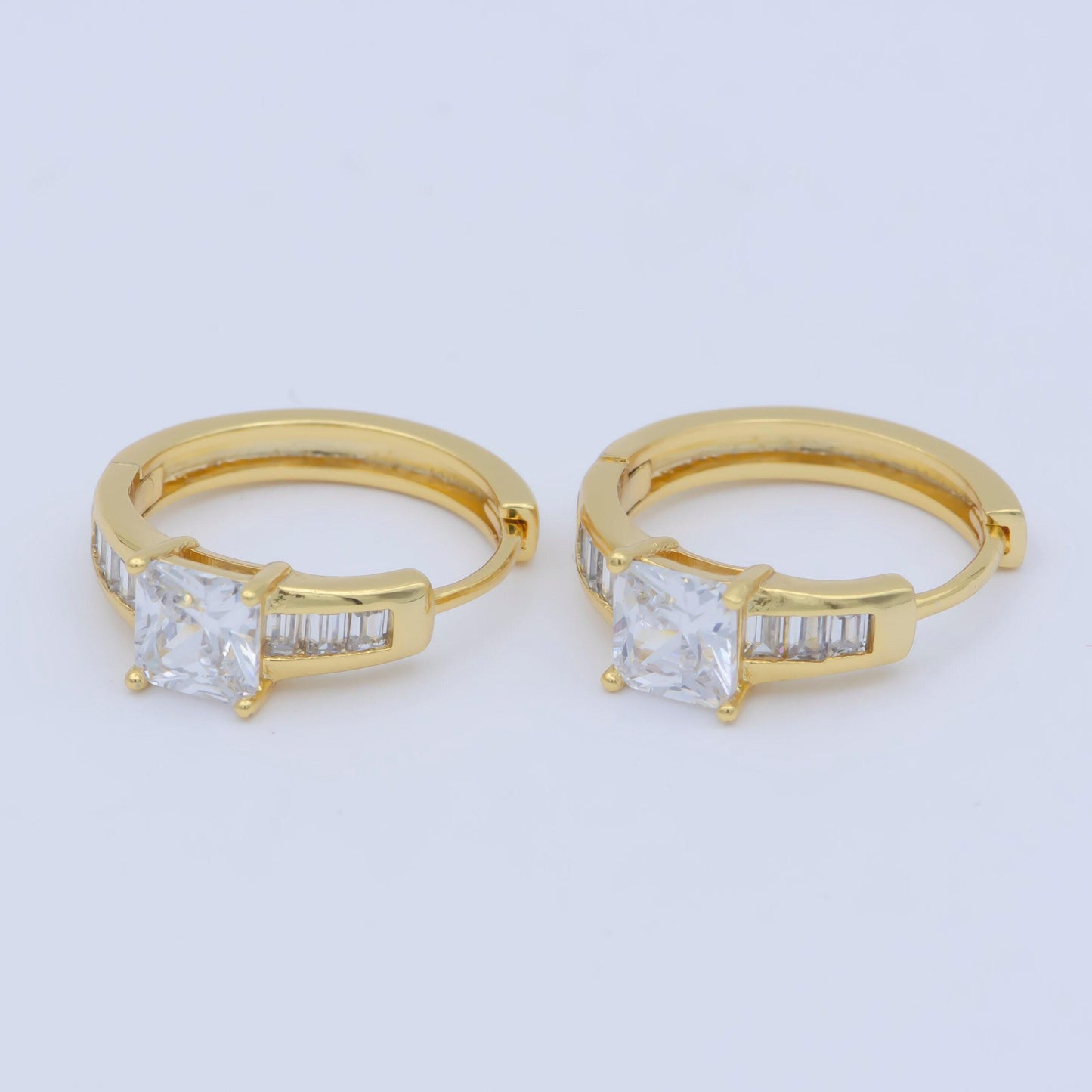 Dainty earring • cz dainty earring • huggie hoops earring • cubic zirconia earring • minimalist earring • gift for her