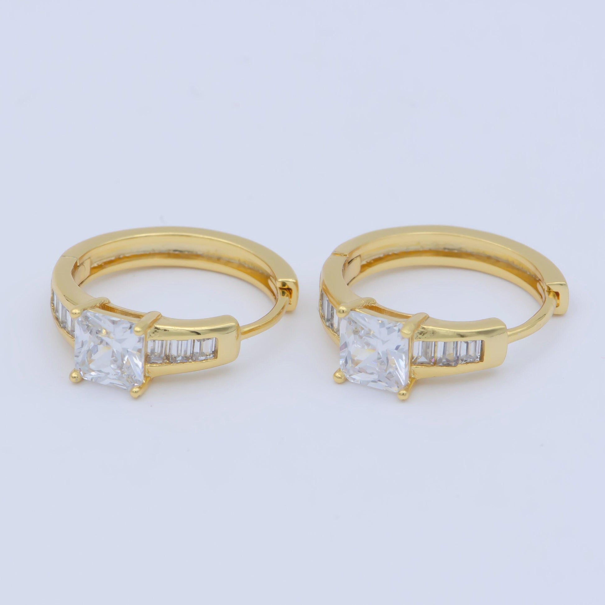 Dainty earring • cz dainty earring • huggie hoops earring • cubic zirconia earring • minimalist earring • gift for her