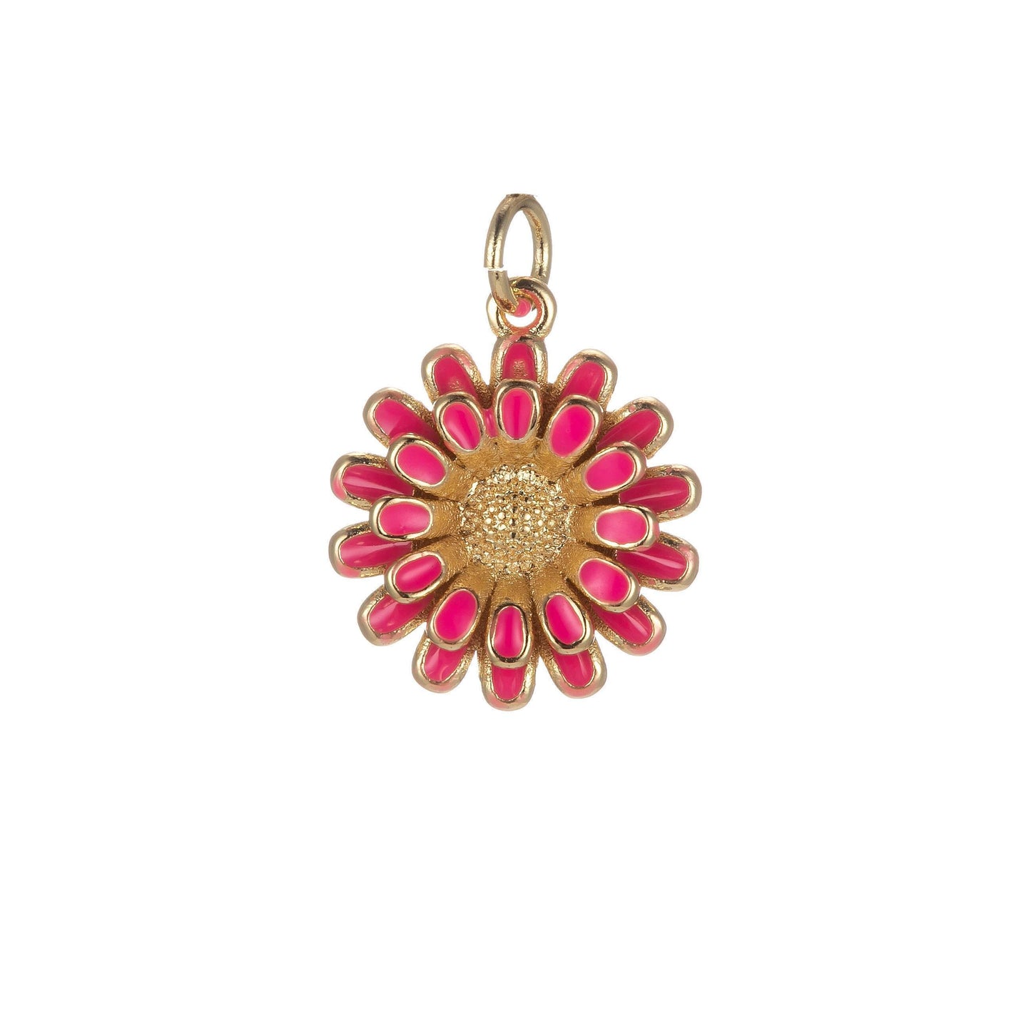 Dainty sun flower charm necklace bracelet earring enamel floral charm summer women jewelry black blue pink green orange yellow e833