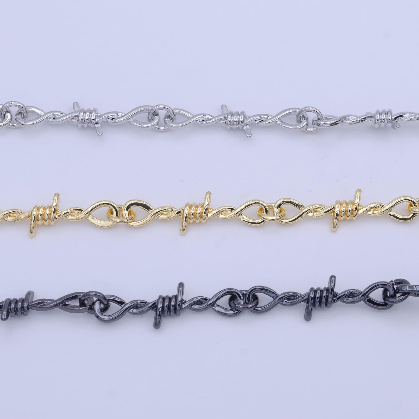 Barbed wire chain 7.5 inch bracelet